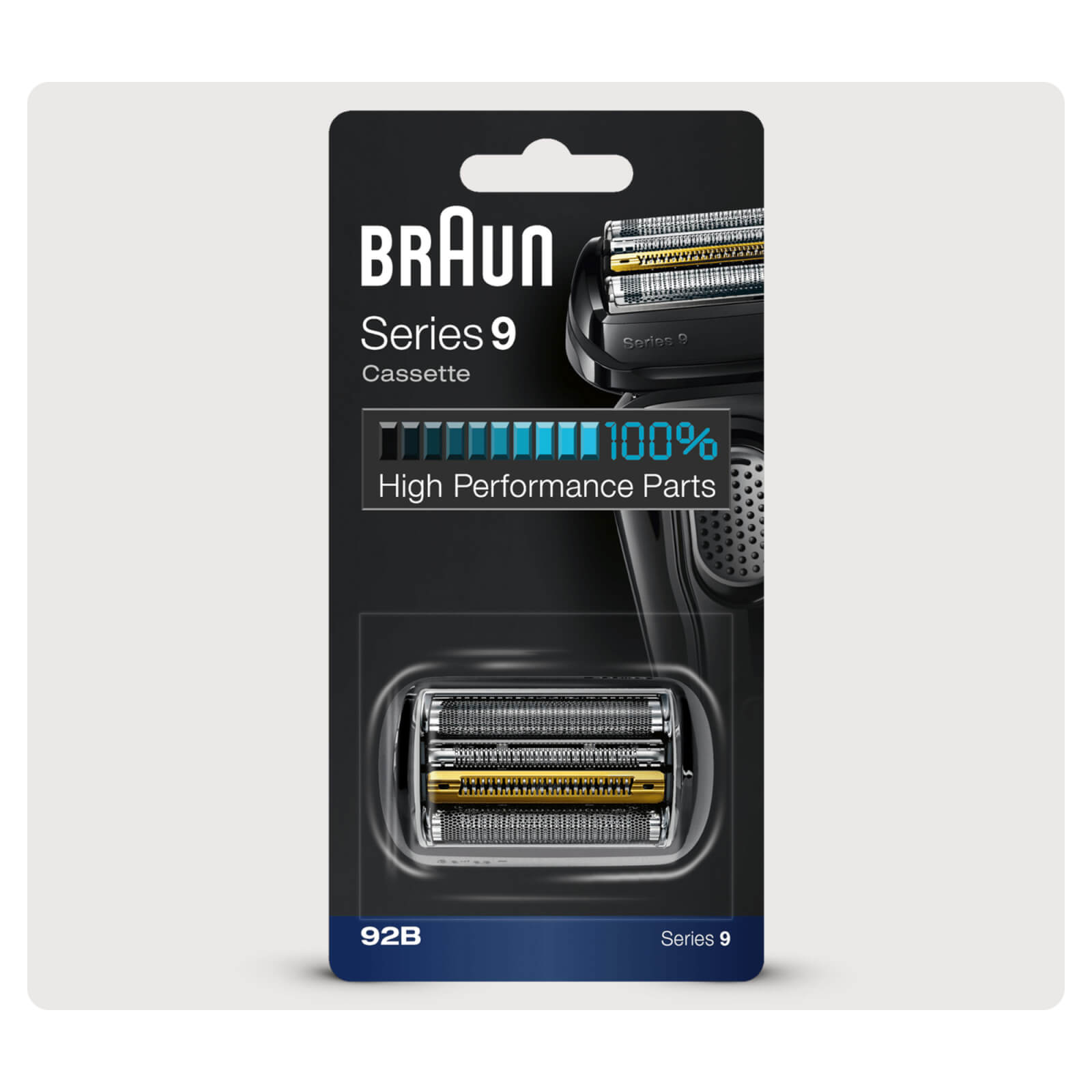 Braun Series 9 92B Electric Shaver Head Replacement, Black