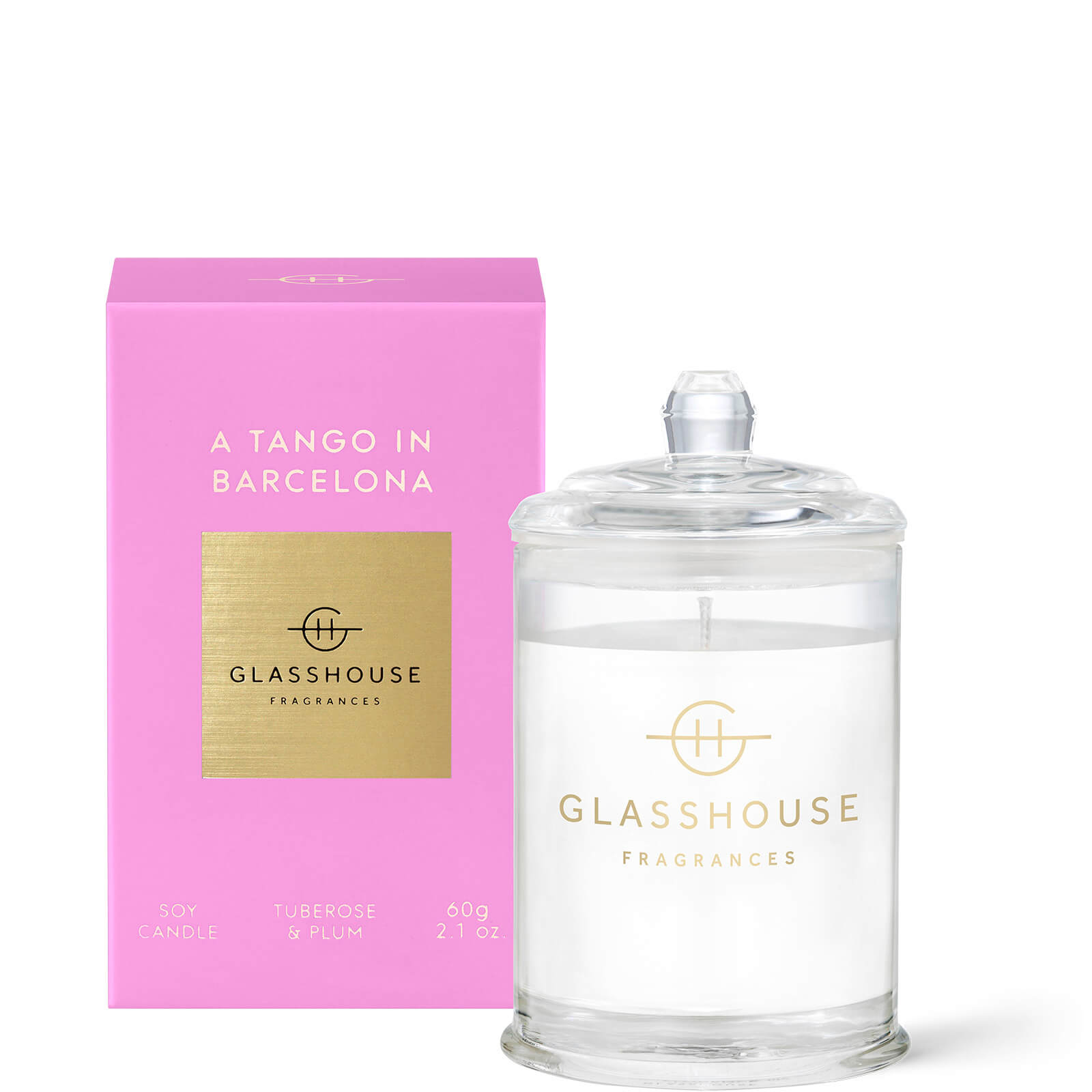 GLASSHOUSE FRAGRANCES A TANGO IN BARCELONA CANDLE 60G,FGC060BARCE