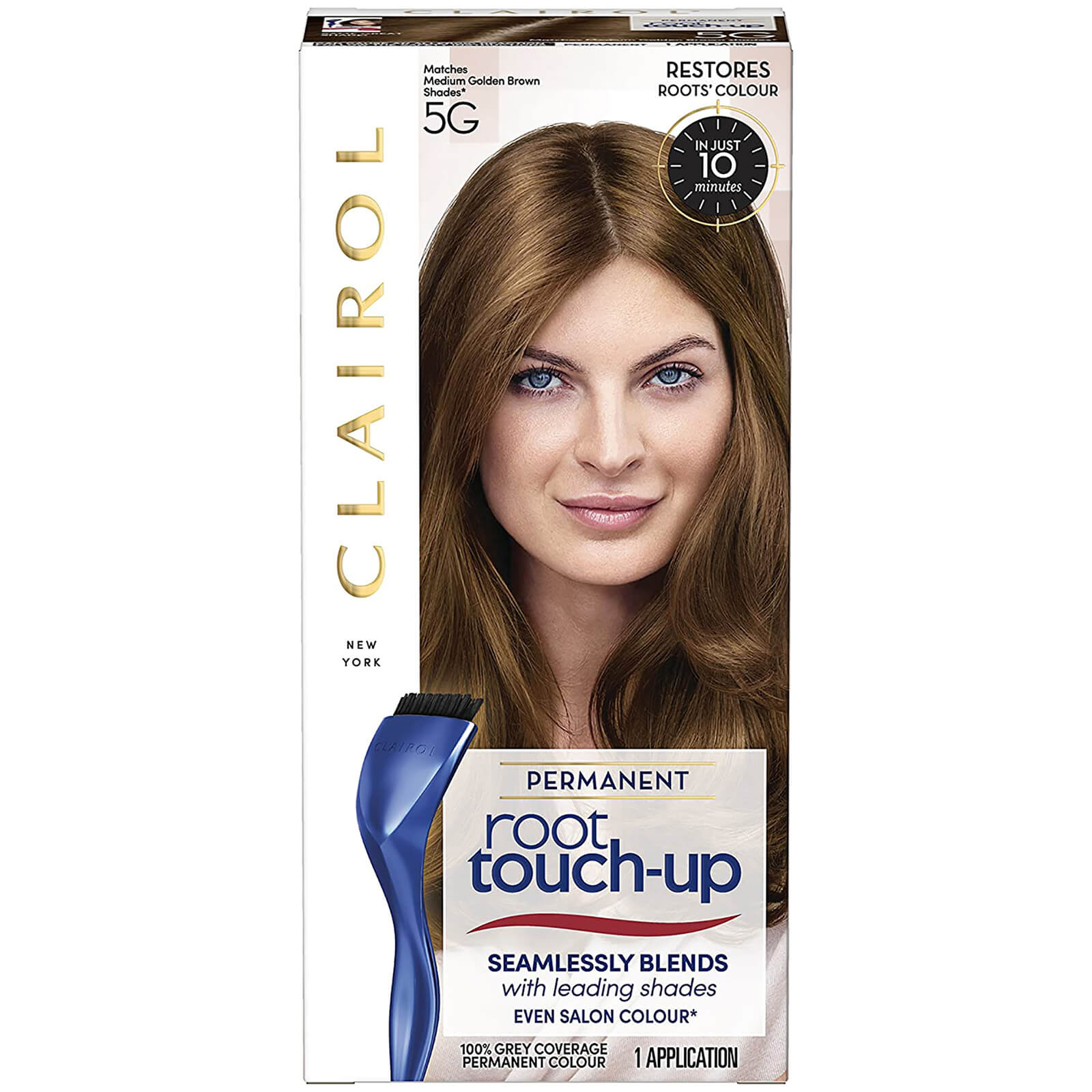 Clairol Root Touch-Up Permanent Hair Dye Long-lasting Intensifying Colour with Full Coverage 30ml (Various Shades) - 5G Medium Golden Brown
