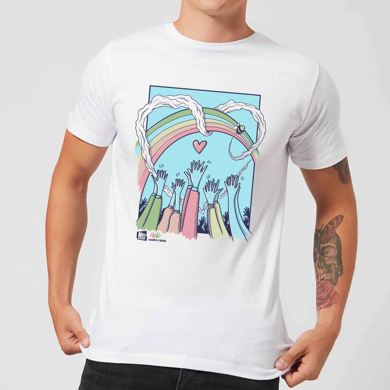

Cash For Kids Charity Men's T-Shirt - White - 5XL - Blanc