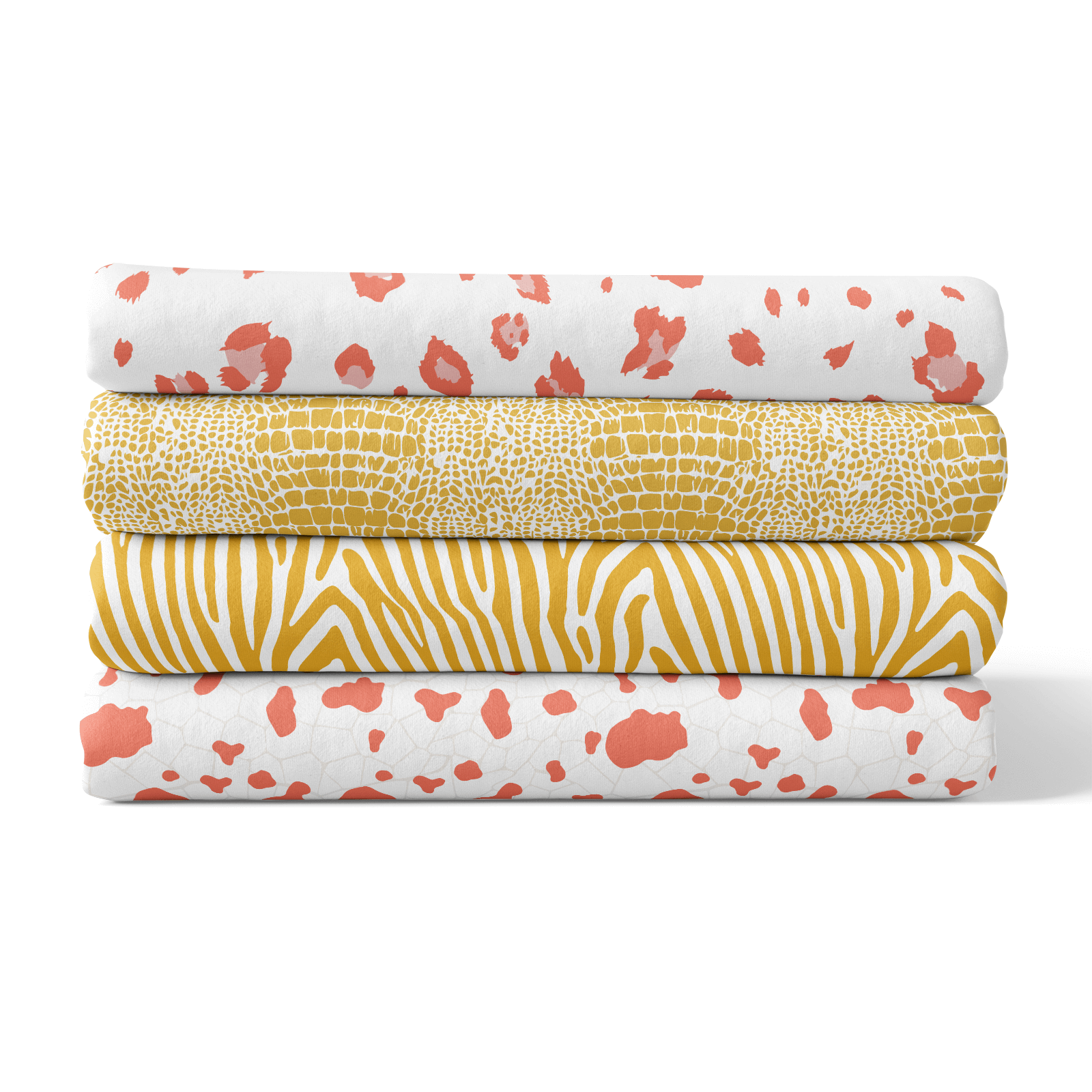 Animal Print 4 Pack Fabric Squares Bundle