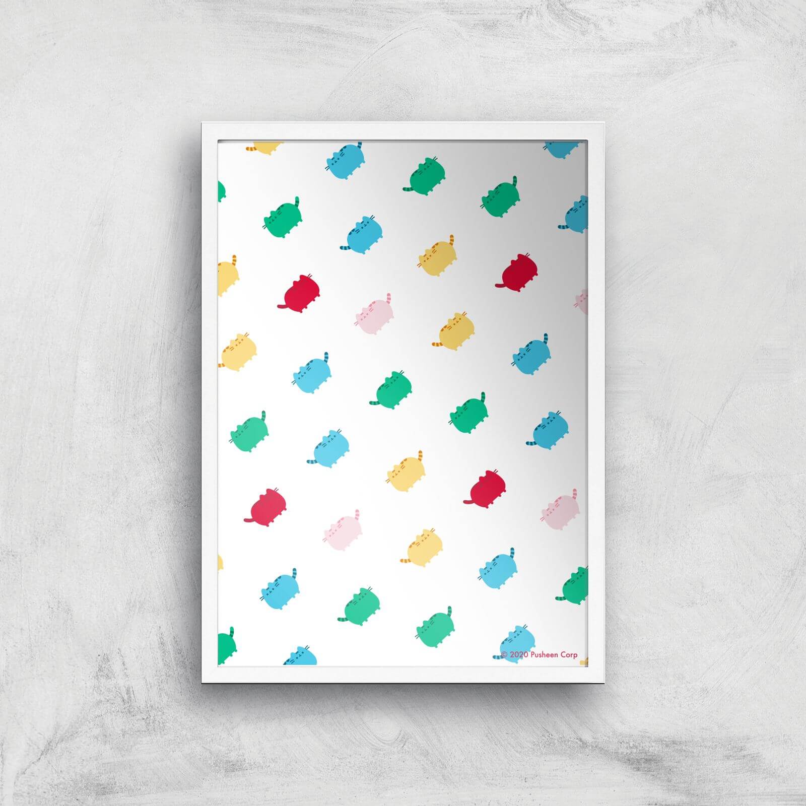 Pusheen Multi Giclee Art Print - A2 - White Frame