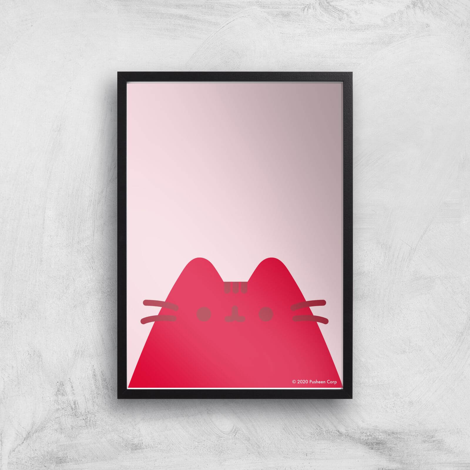 Pusheen Large Logo Giclee Art Print - A2 - Black Frame
