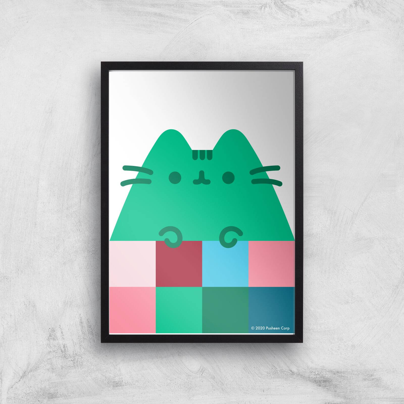 Pusheen Peek A Boo Giclee Art Print - A3 - Black Frame