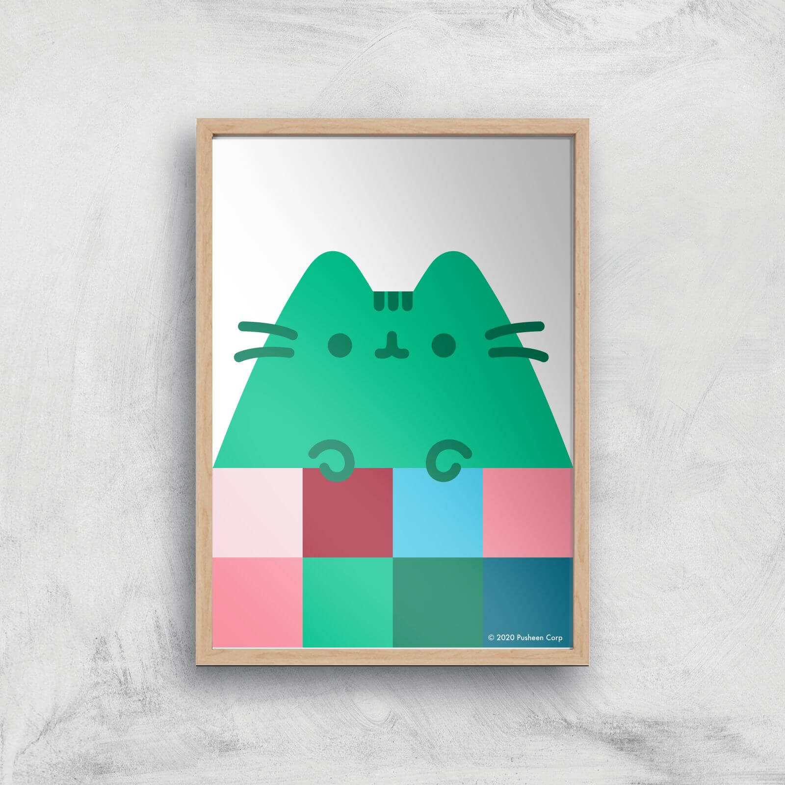 Pusheen Peek A Boo Giclee Art Print - A2 - Wooden Frame