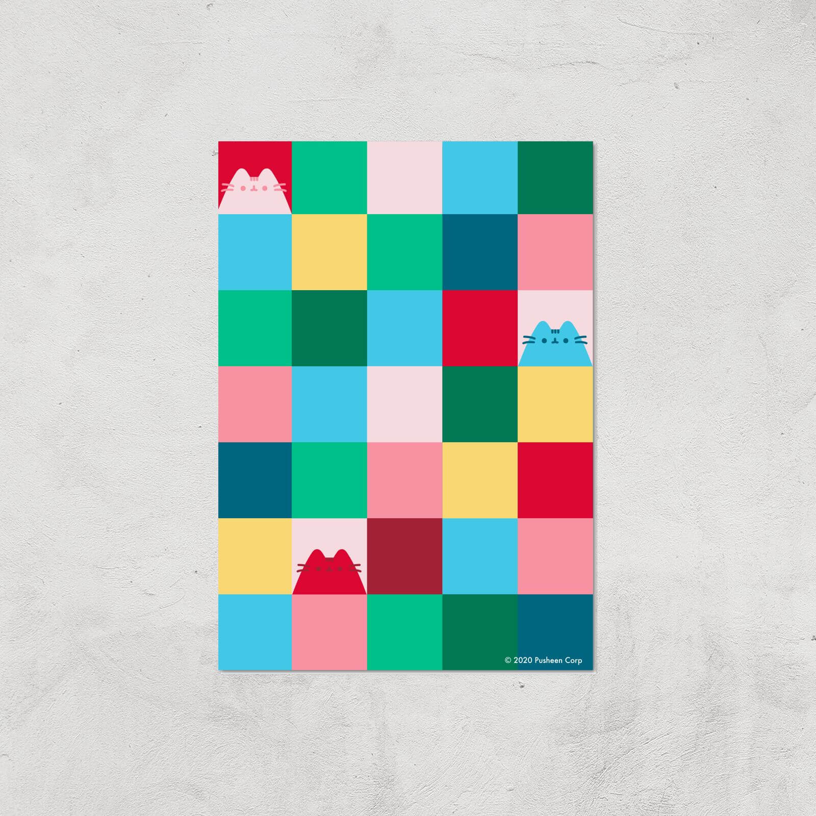 Pusheen Check Giclee Art Print - A2 - Print Only