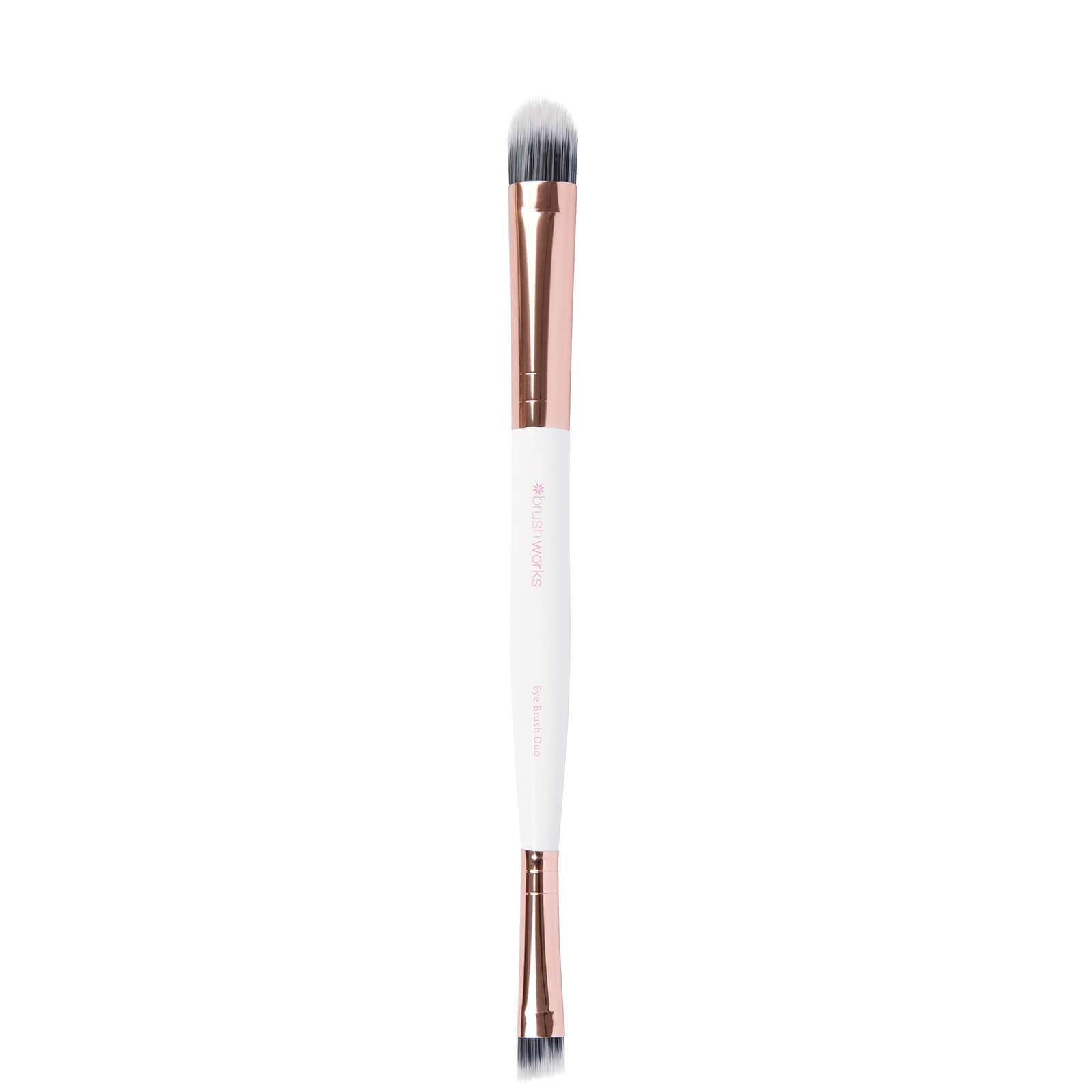 

brushworks Double Ended Eye Brush - White/Gold