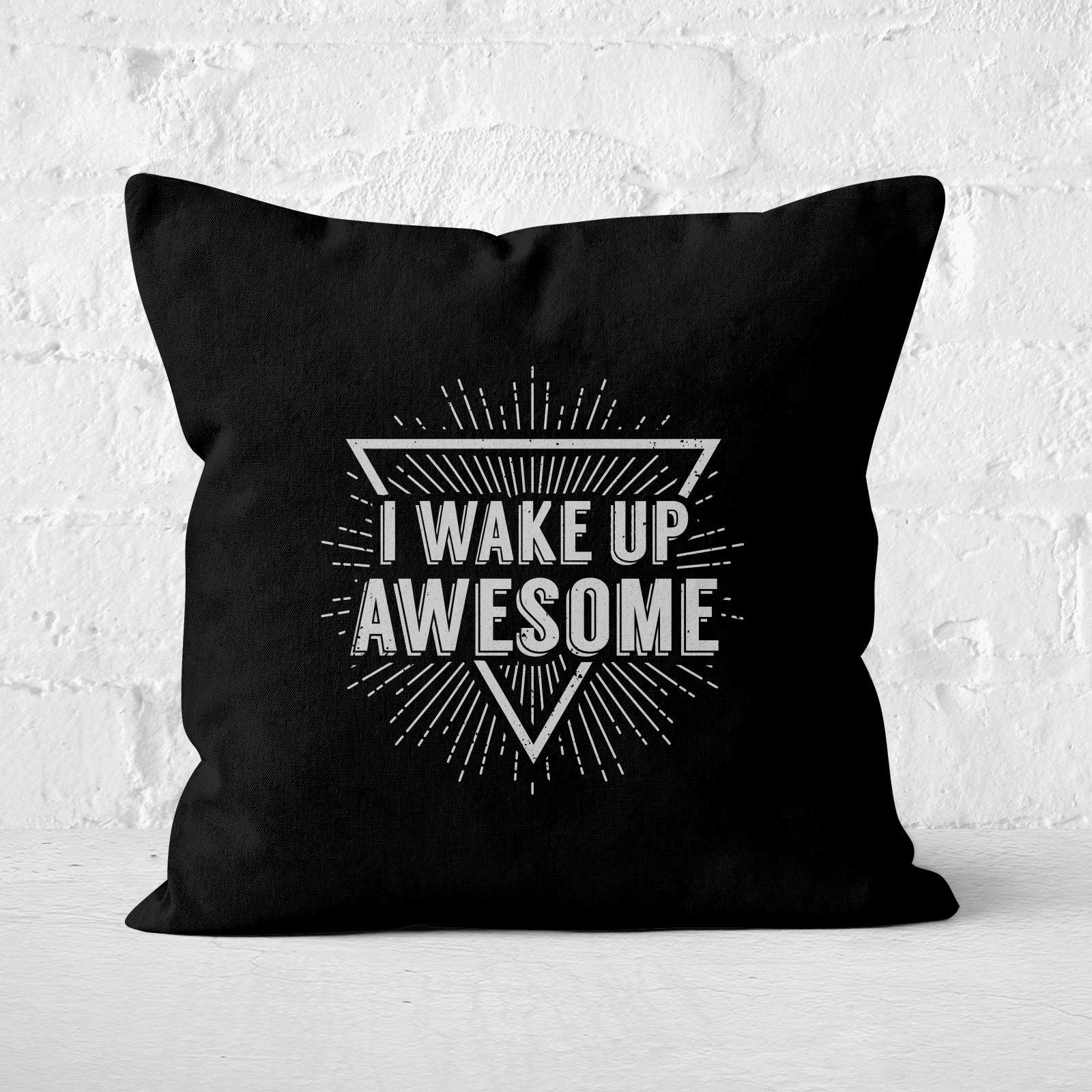 I Wake Up Awesome Square Cushion - 60x60cm - Soft Touch