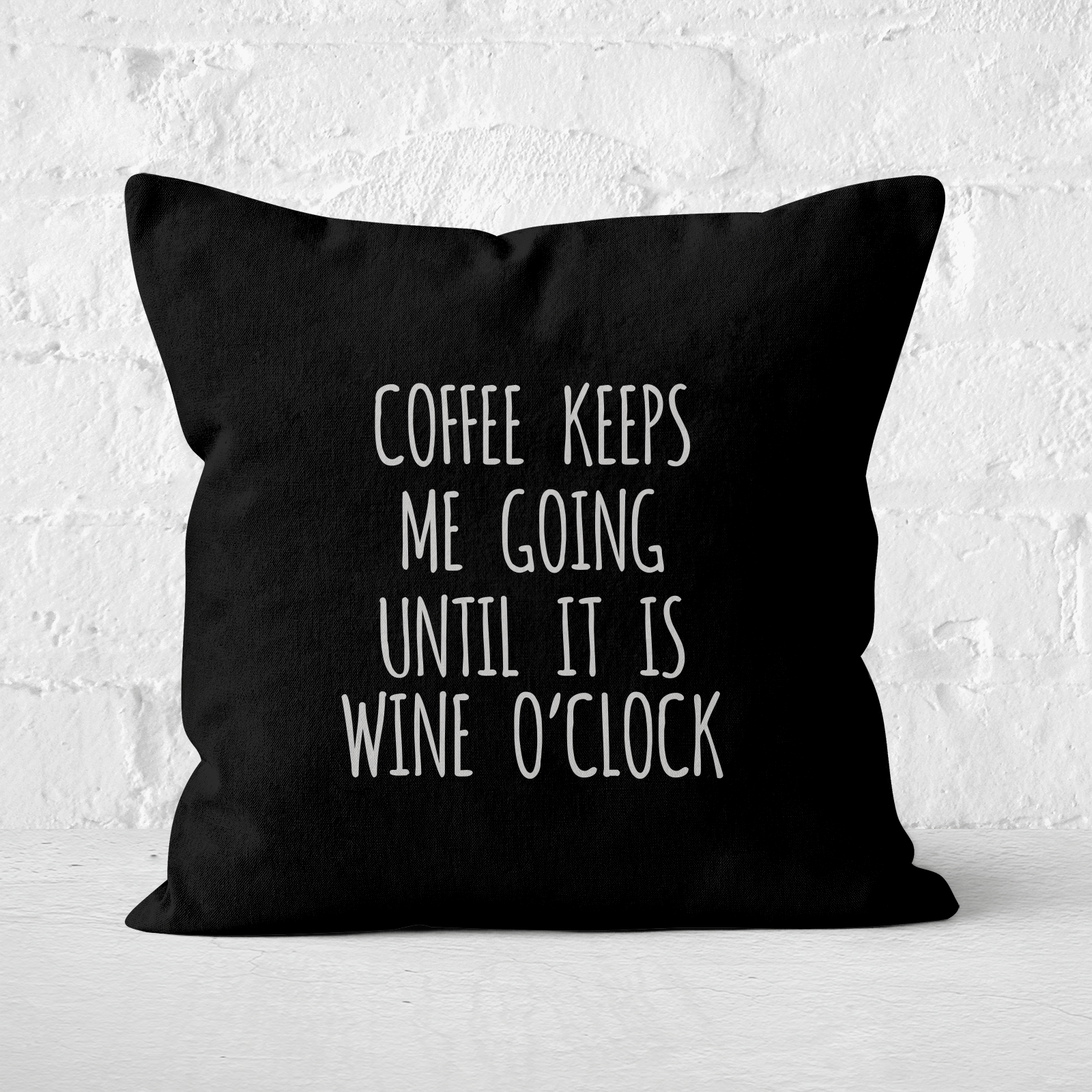 Coffee Keeps Me Going Square Cushion - 60x60cm - Soft Touch