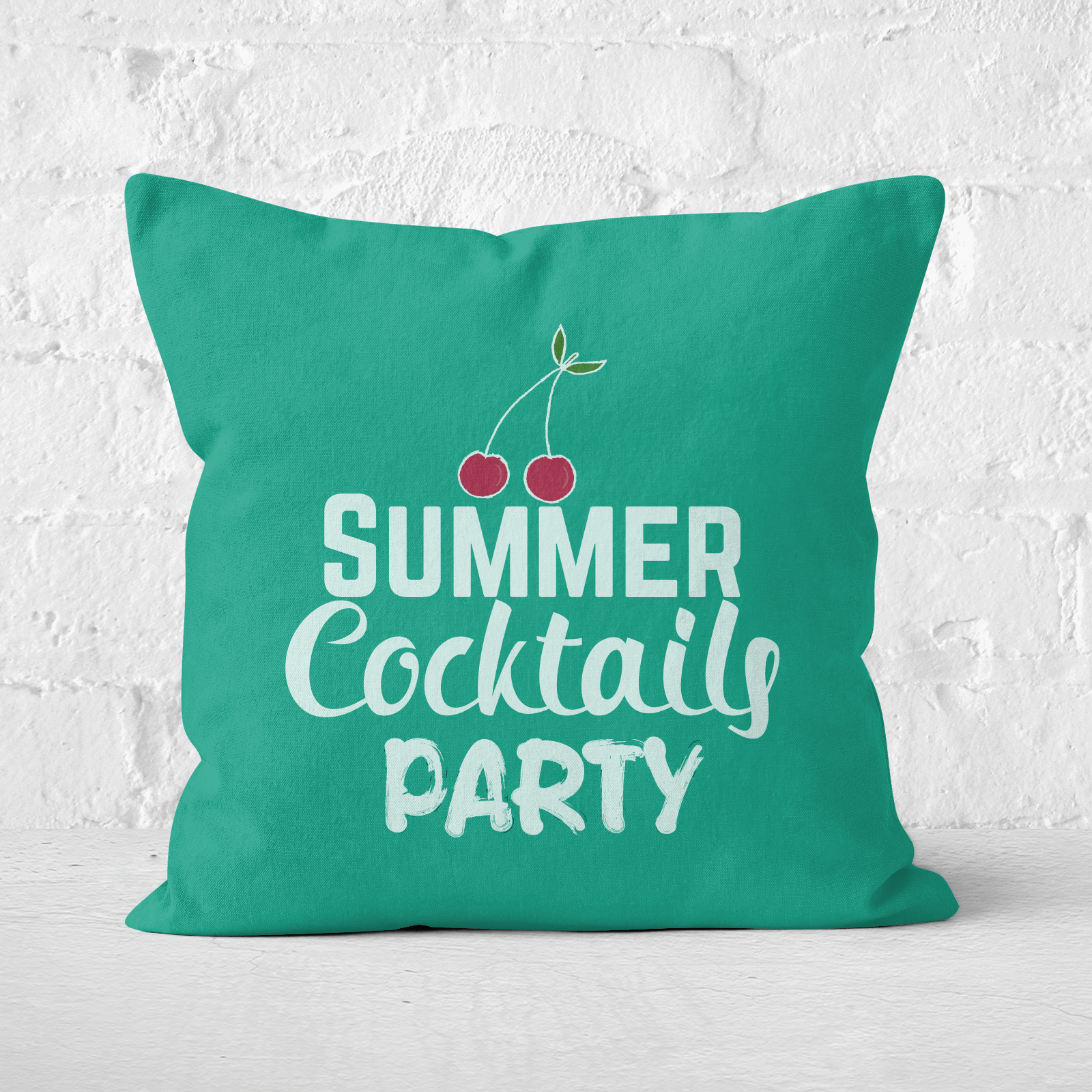 Summer Cocktails Party Square Cushion - 50x50cm - Soft Touch