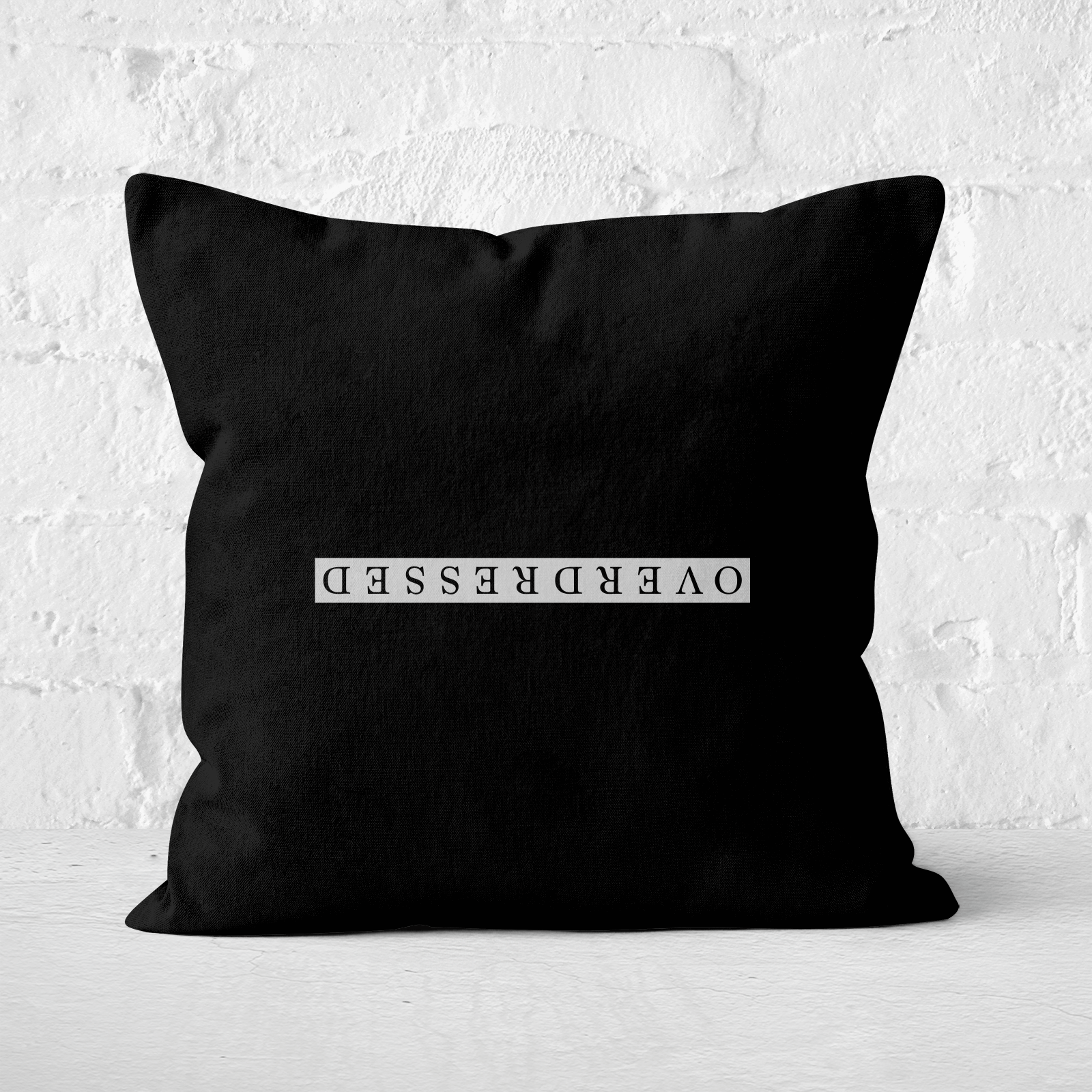 Overdressed White Square Cushion - 60x60cm - Soft Touch