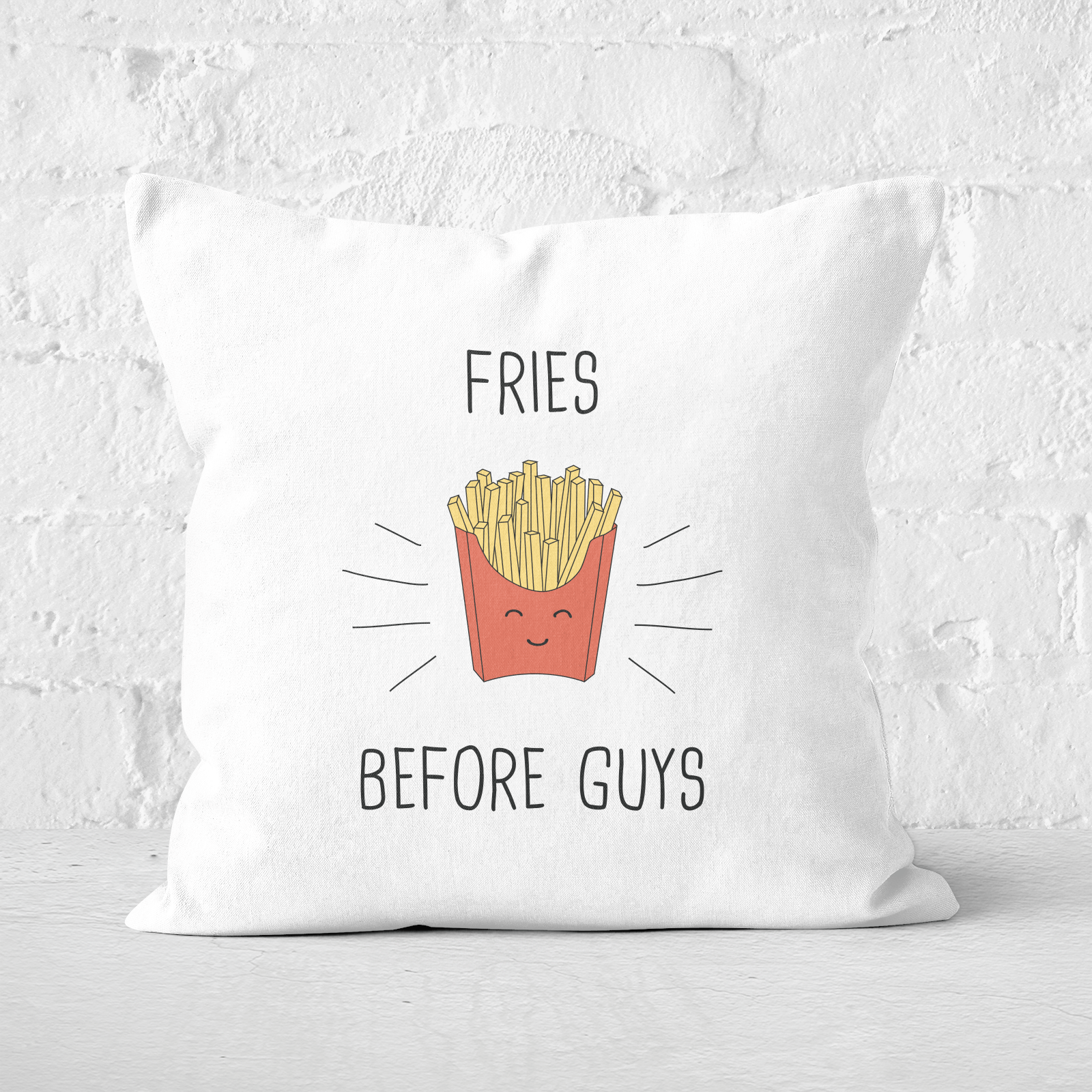 Fries Before Guys Square Cushion - 60x60cm - Soft Touch