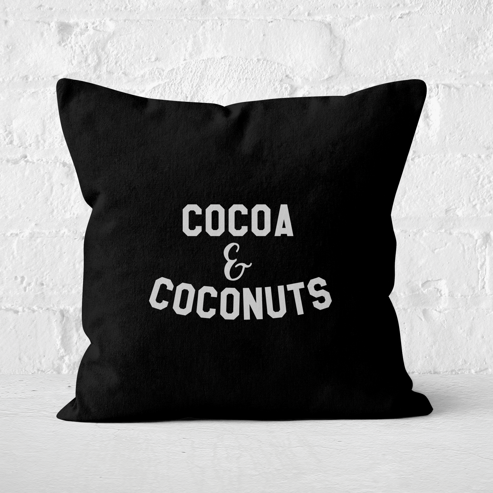 Cocoa And Coconuts Square Cushion - 60x60cm - Soft Touch