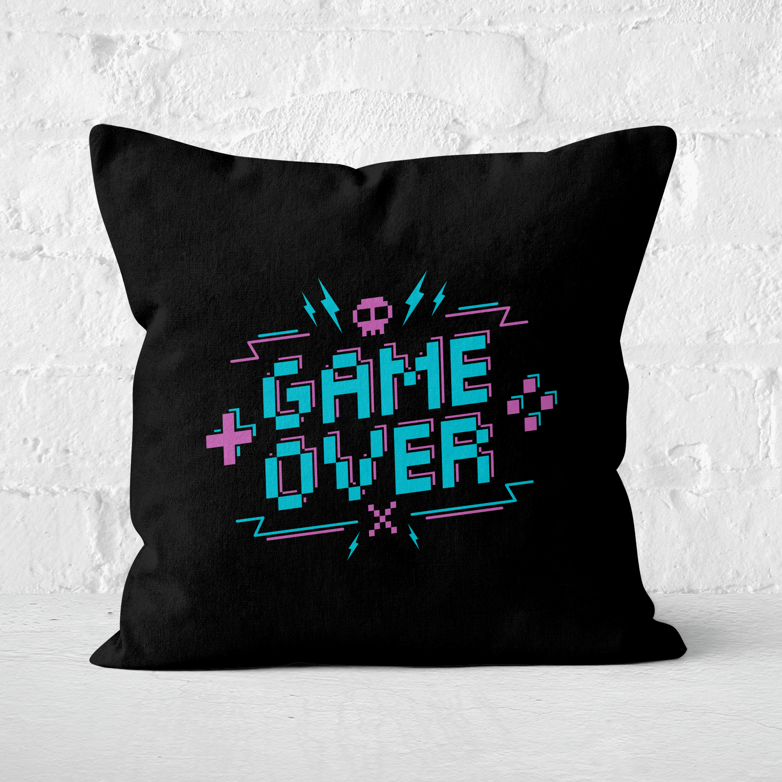 Game Over Gaming Square Cushion - 60x60cm - Soft Touch