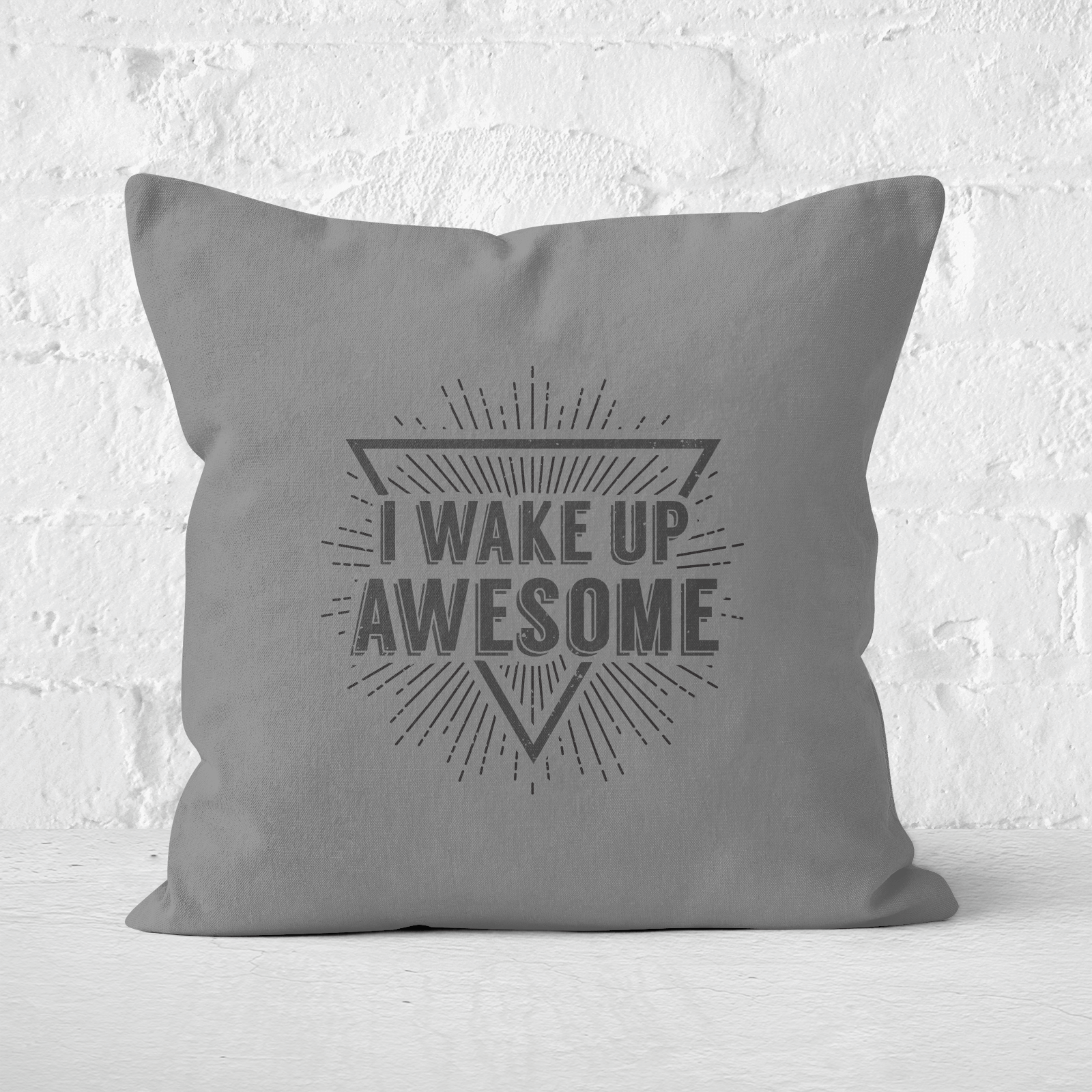 I Wake Up Awesome Square Cushion - 60x60cm - Soft Touch