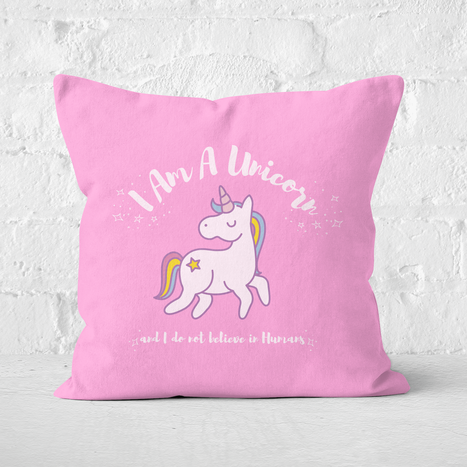 I Am A Unicorn Square Cushion - 60x60cm - Soft Touch