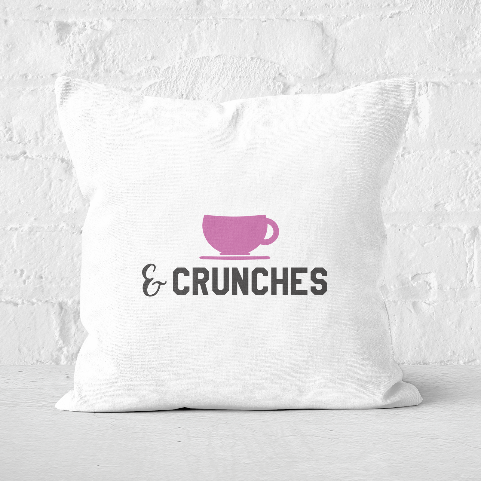 Coffee And Crunches Square Cushion - 60x60cm - Soft Touch