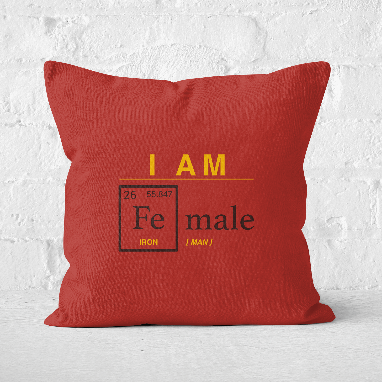 I Am Fe Male Square Cushion - 60x60cm - Soft Touch