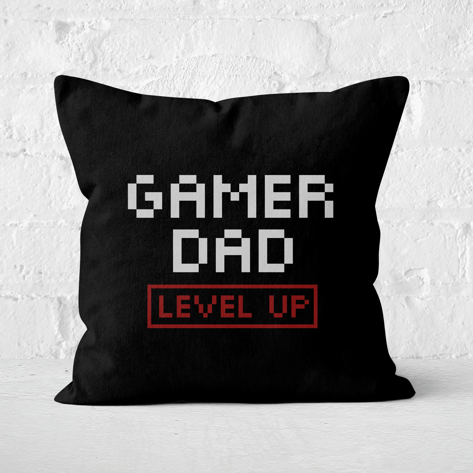 Gamer Dad Level Up Square Cushion - 40x40cm - Soft Touch