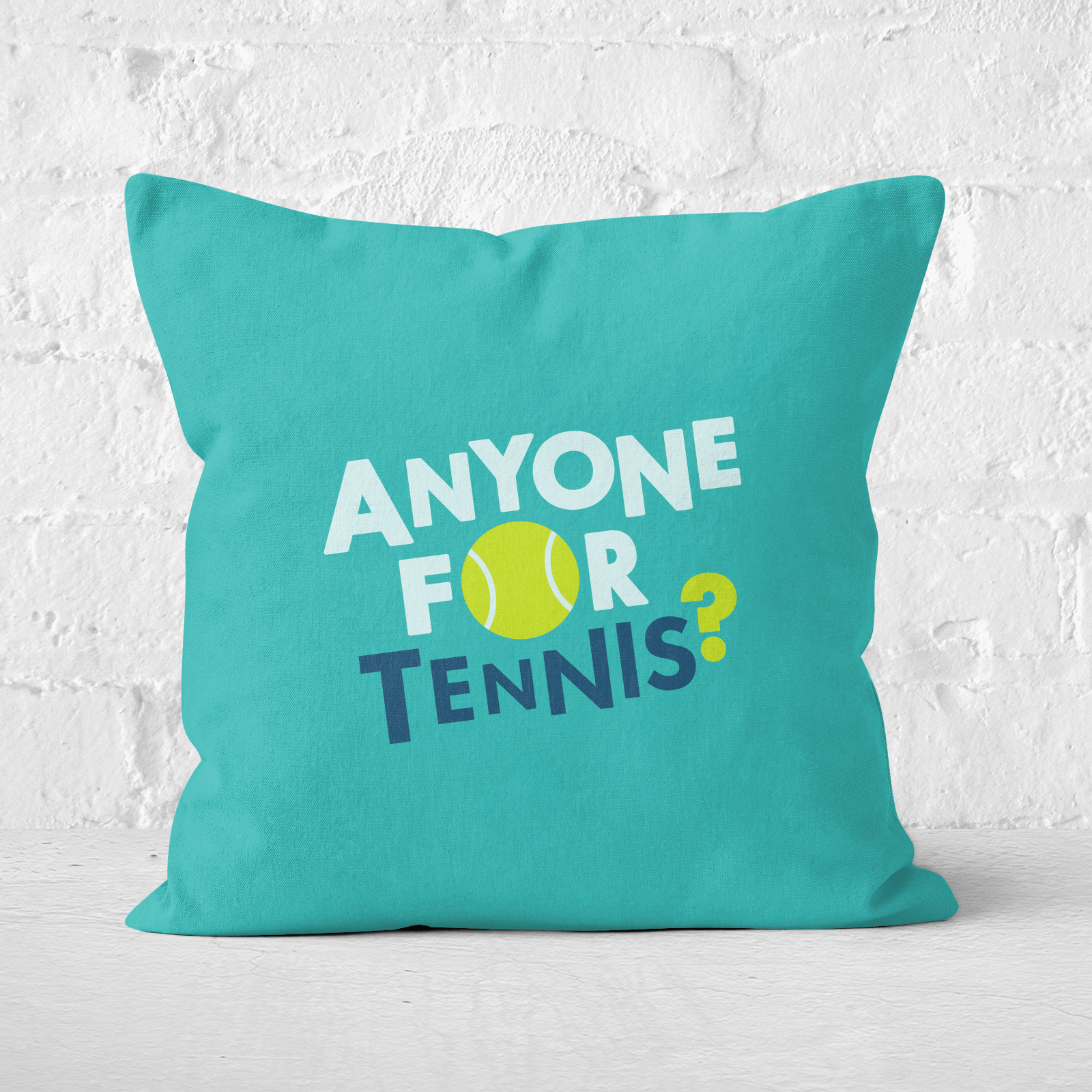 Anyone For Tennis Square Cushion   60x60cm   Soft Touch