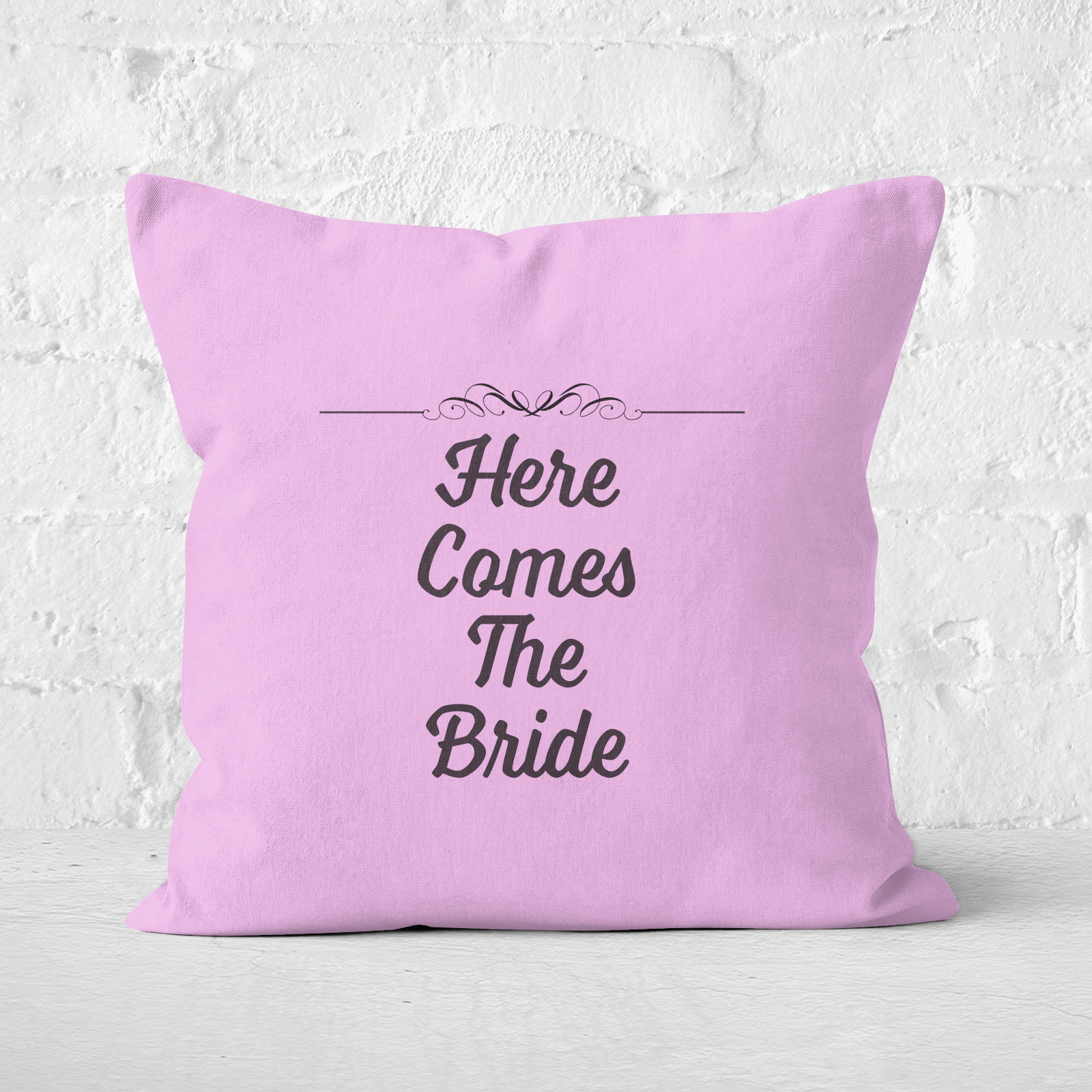 Here Comes The Bride Square Cushion - 60x60cm - Soft Touch