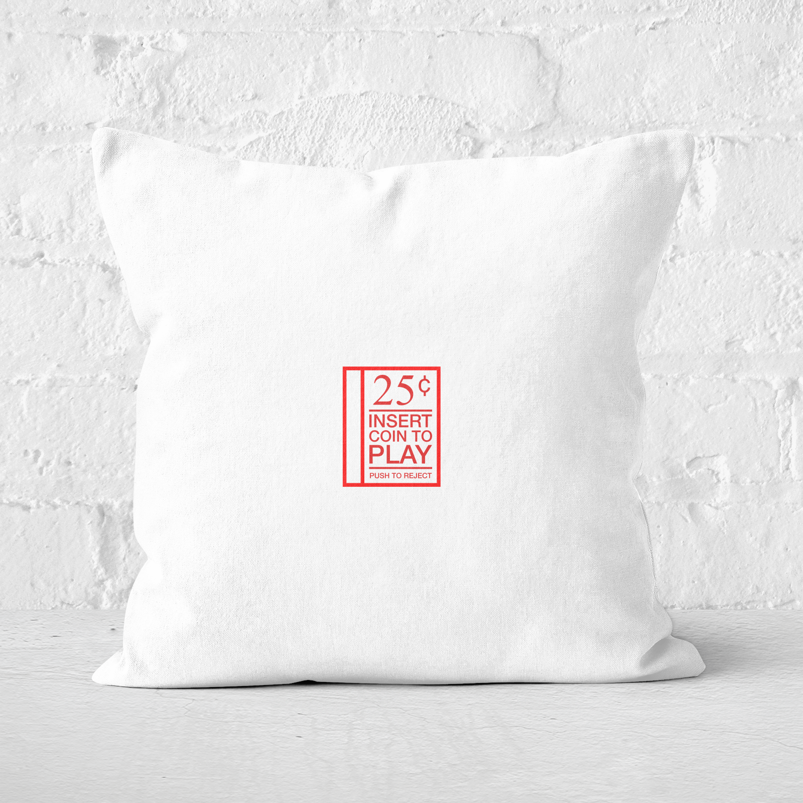 Insert Coint To Play Square Cushion - 60x60cm - Soft Touch