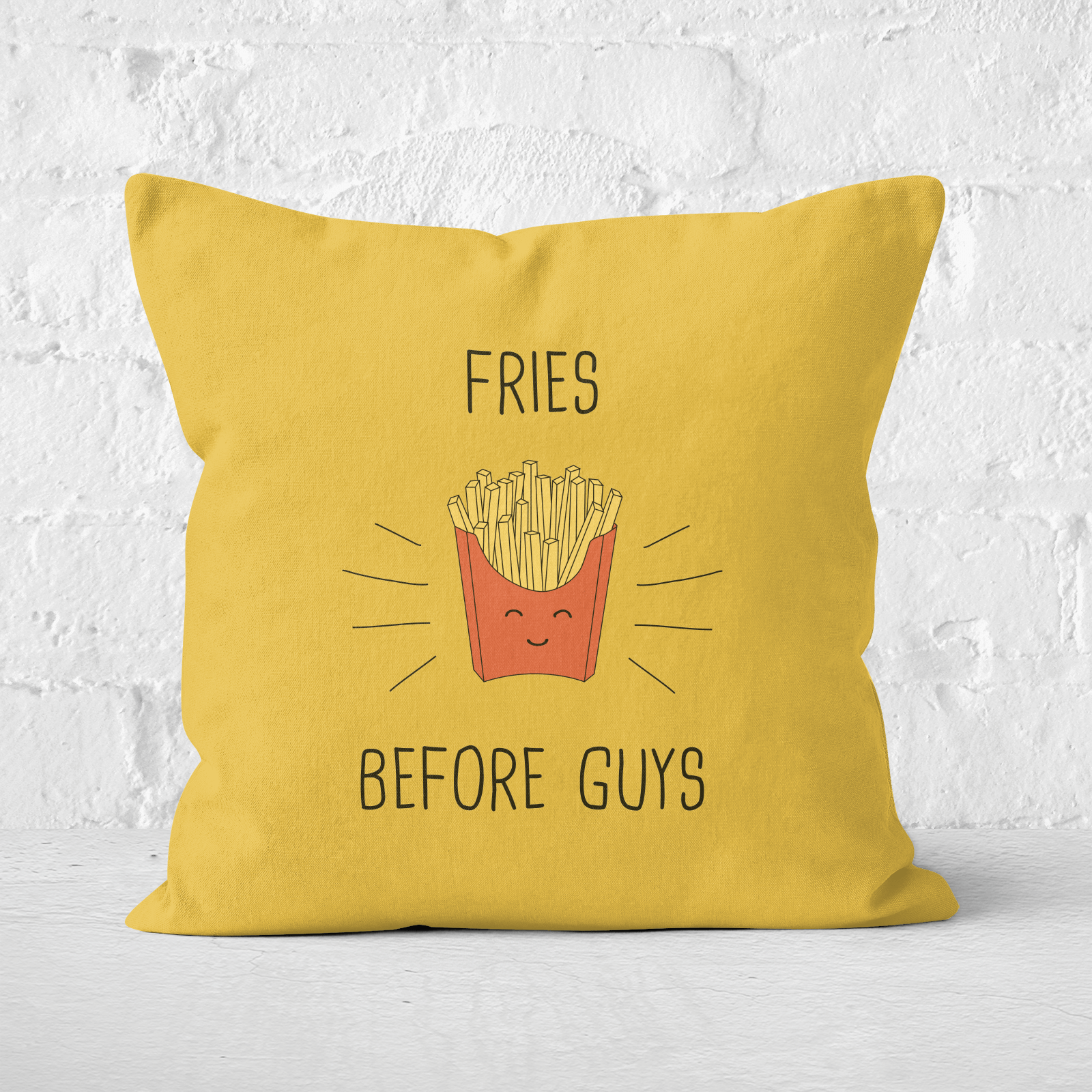 Fries Before Guys Square Cushion - 60x60cm - Soft Touch