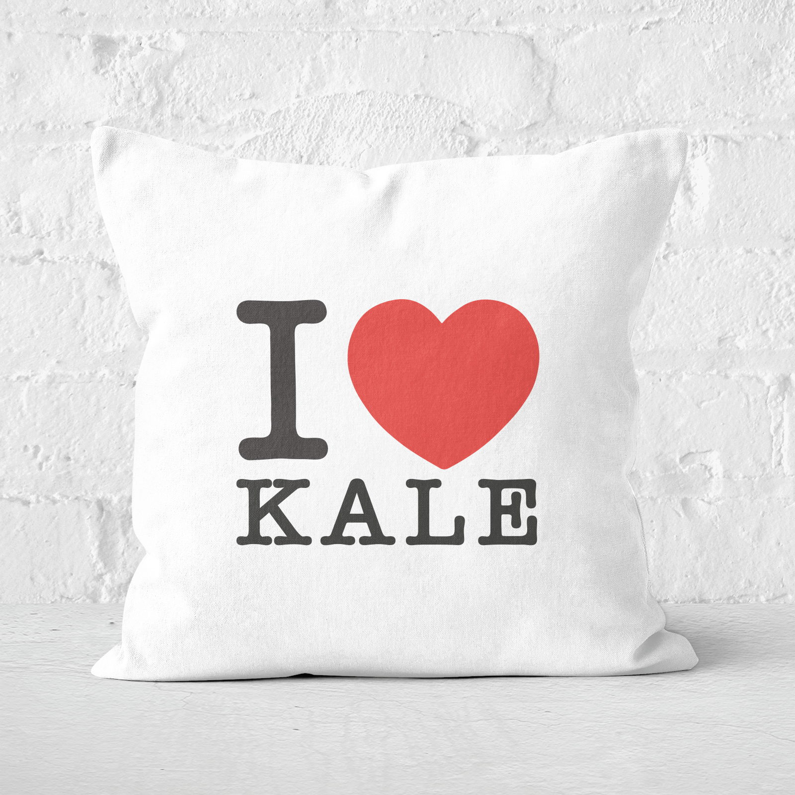 I Heart Kale Square Cushion - 60x60cm - Soft Touch