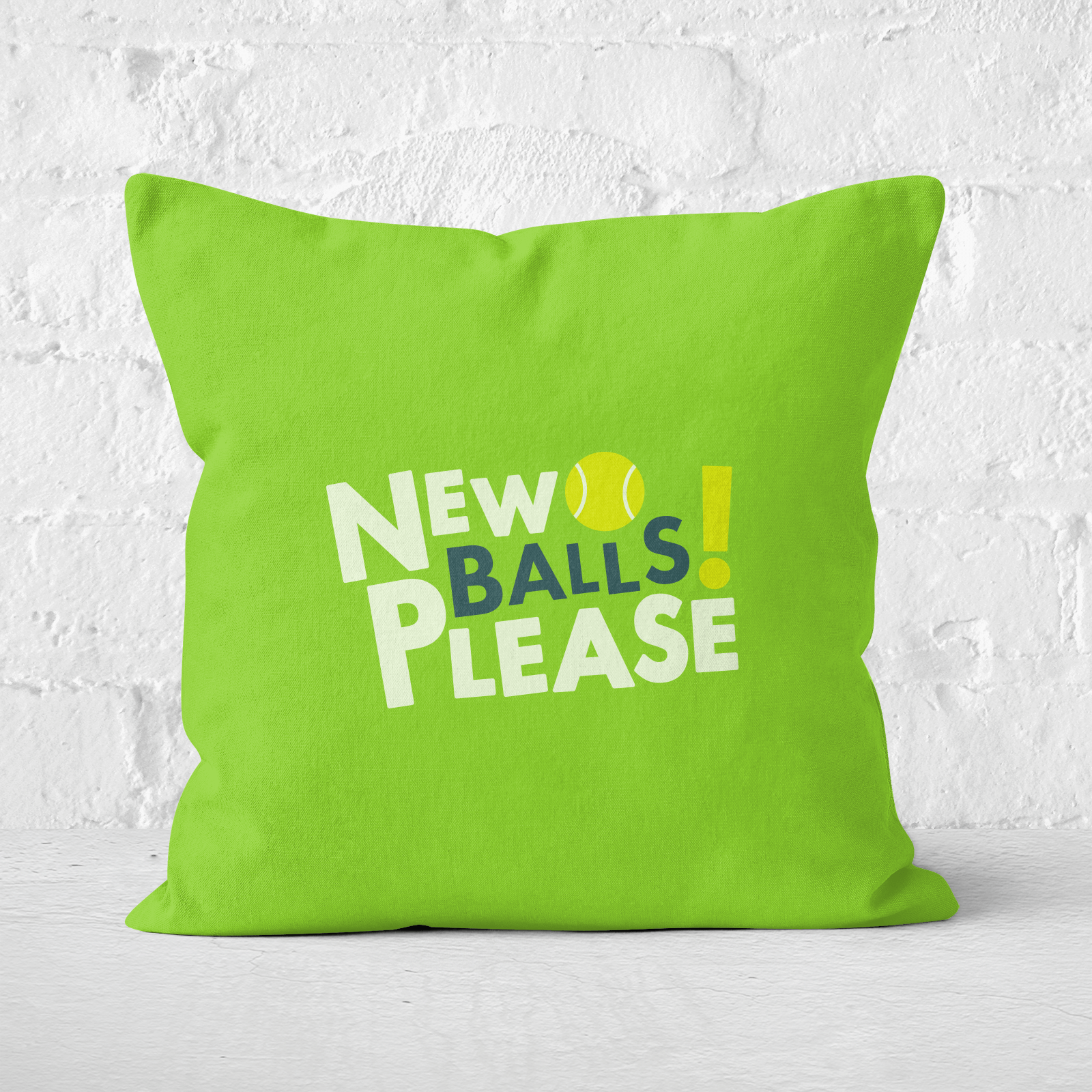 New Balls Please Square Cushion   50x50cm   Soft Touch