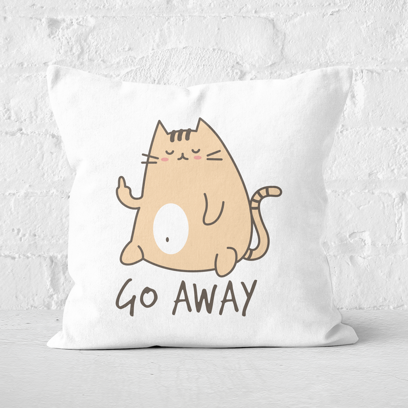 Go Away Square Cushion - 60x60cm - Soft Touch