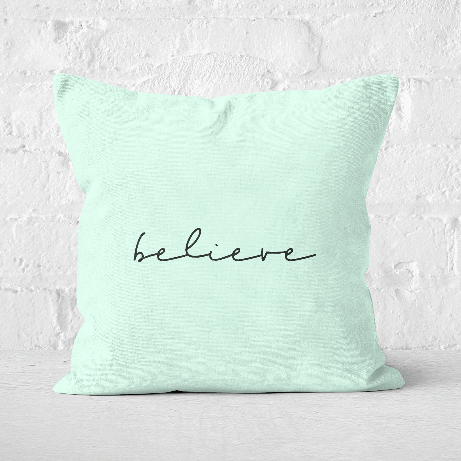 Believe Square Cushion - 50x50cm - Soft Touch