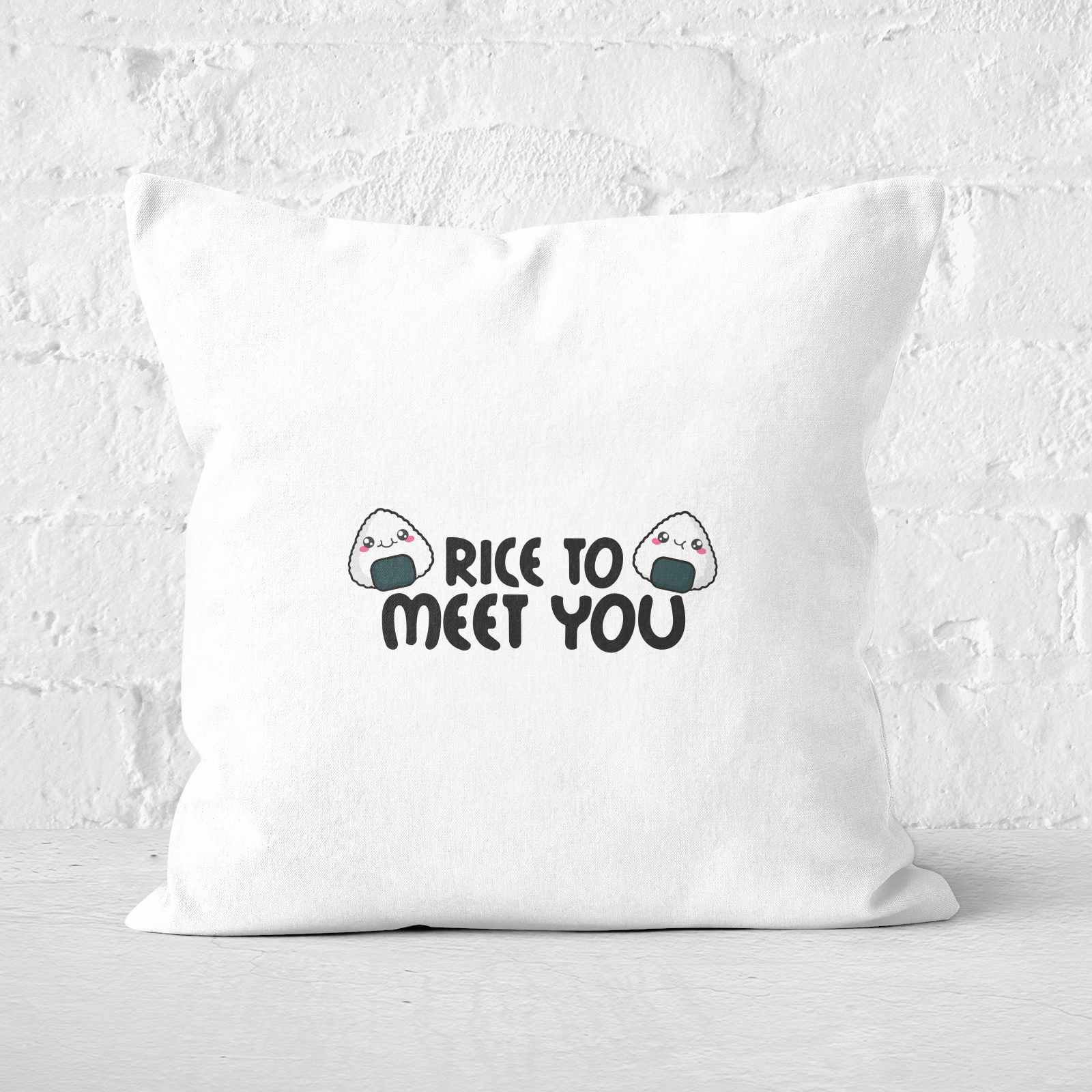 Rice To Meet You Square Cushion - 50x50cm - Soft Touch