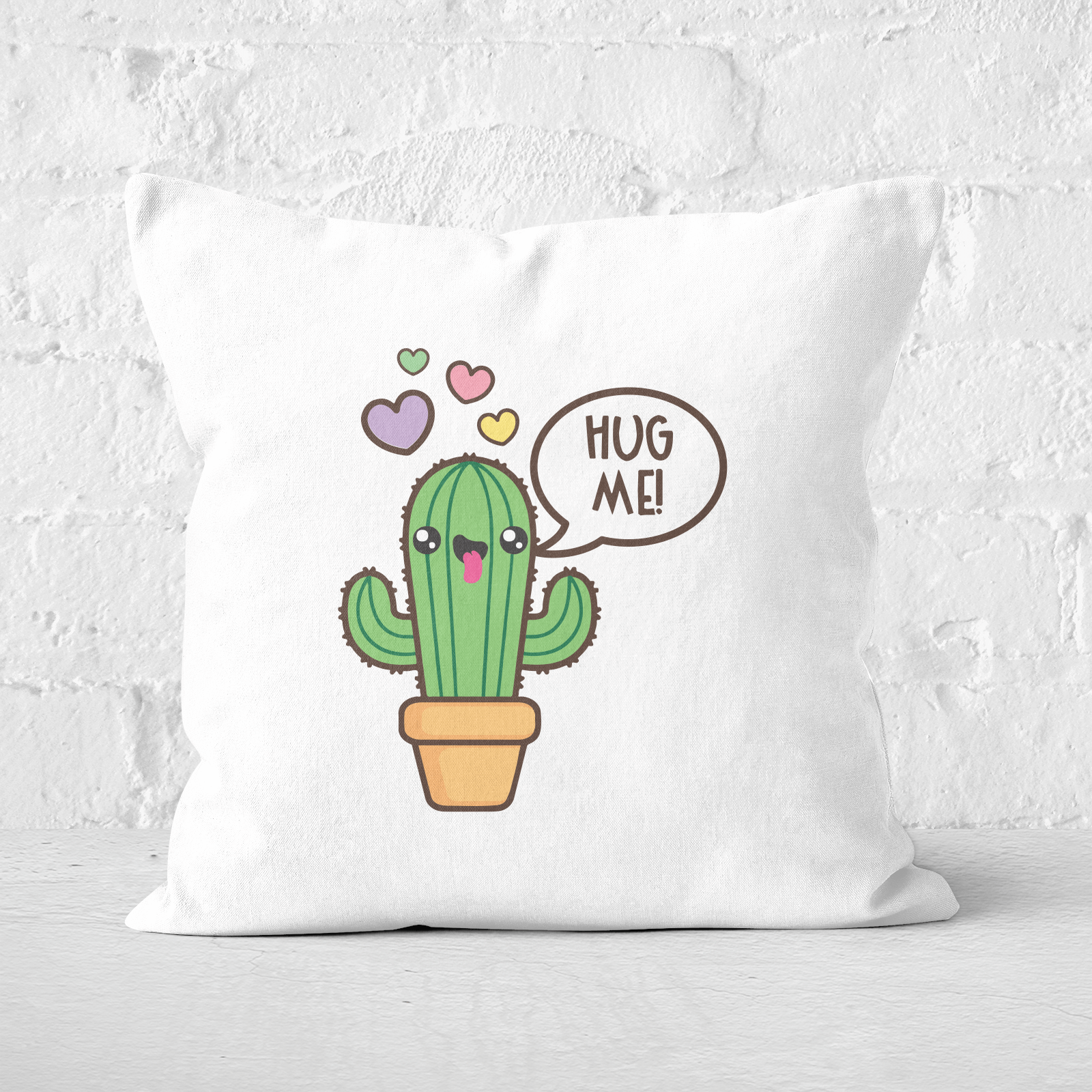 Hug Me Cactus Square Cushion - 60x60cm - Soft Touch