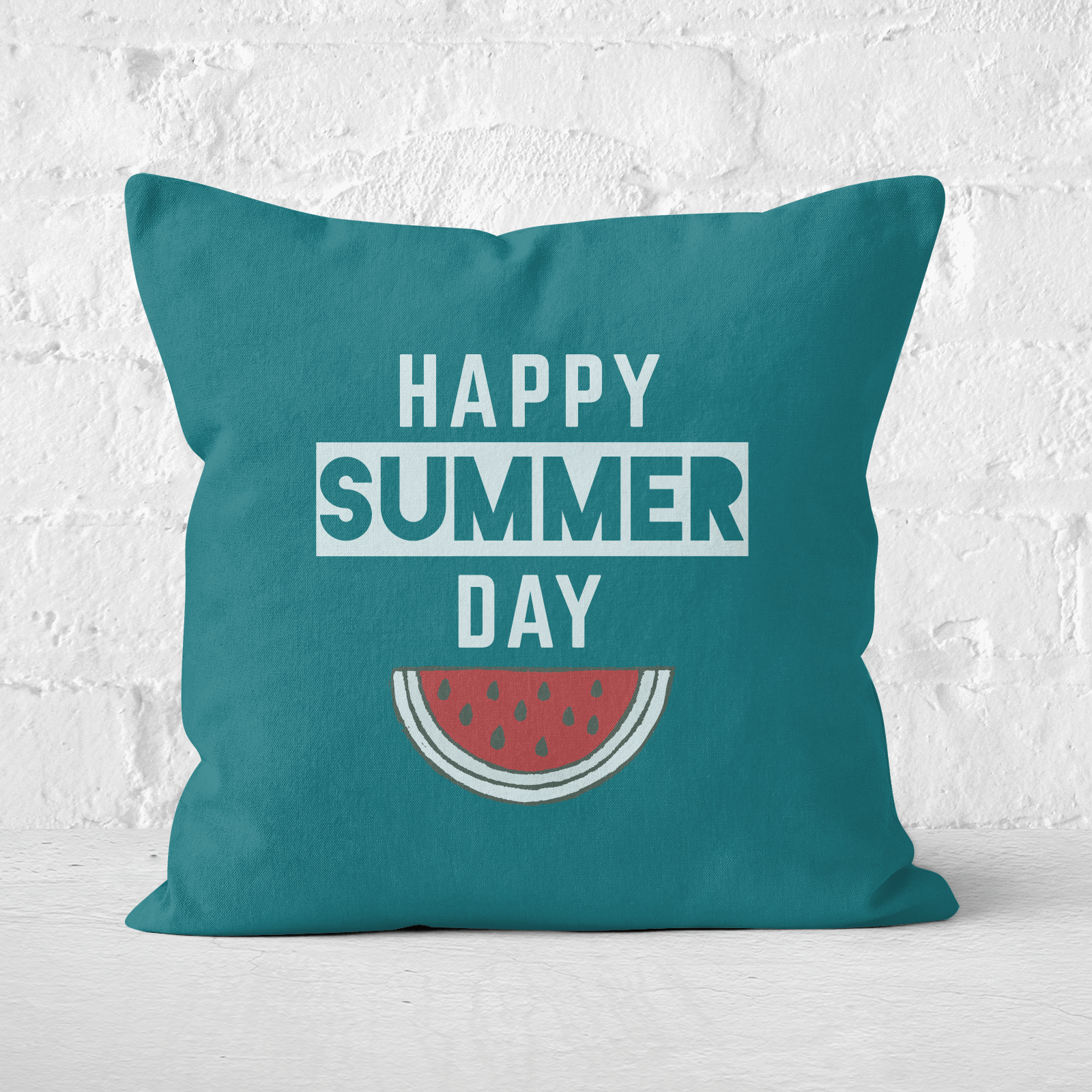 Happy SUmmer Day Square Cushion - 60x60cm - Soft Touch