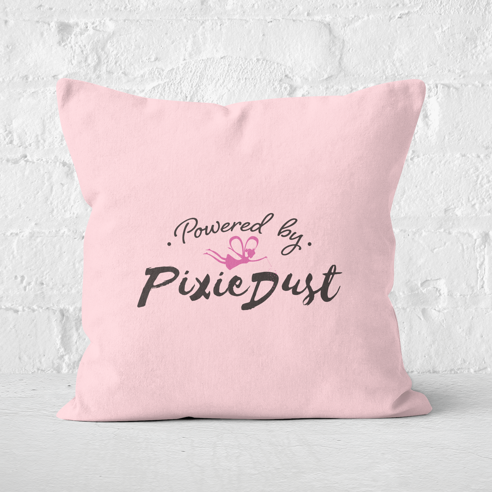 Powered By Pixie Dust Square Cushion - 60x60cm - Soft Touch
