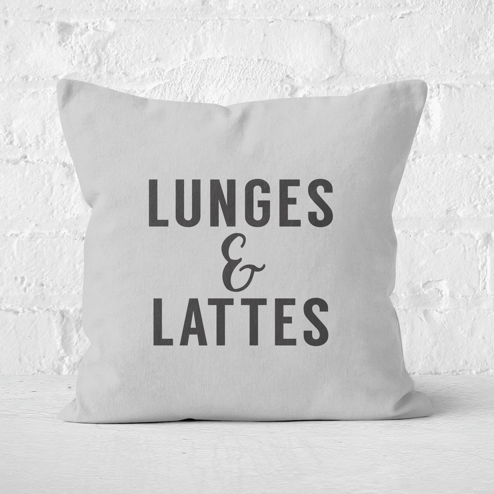 Lunges And Lattes Square Cushion - 60x60cm - Soft Touch