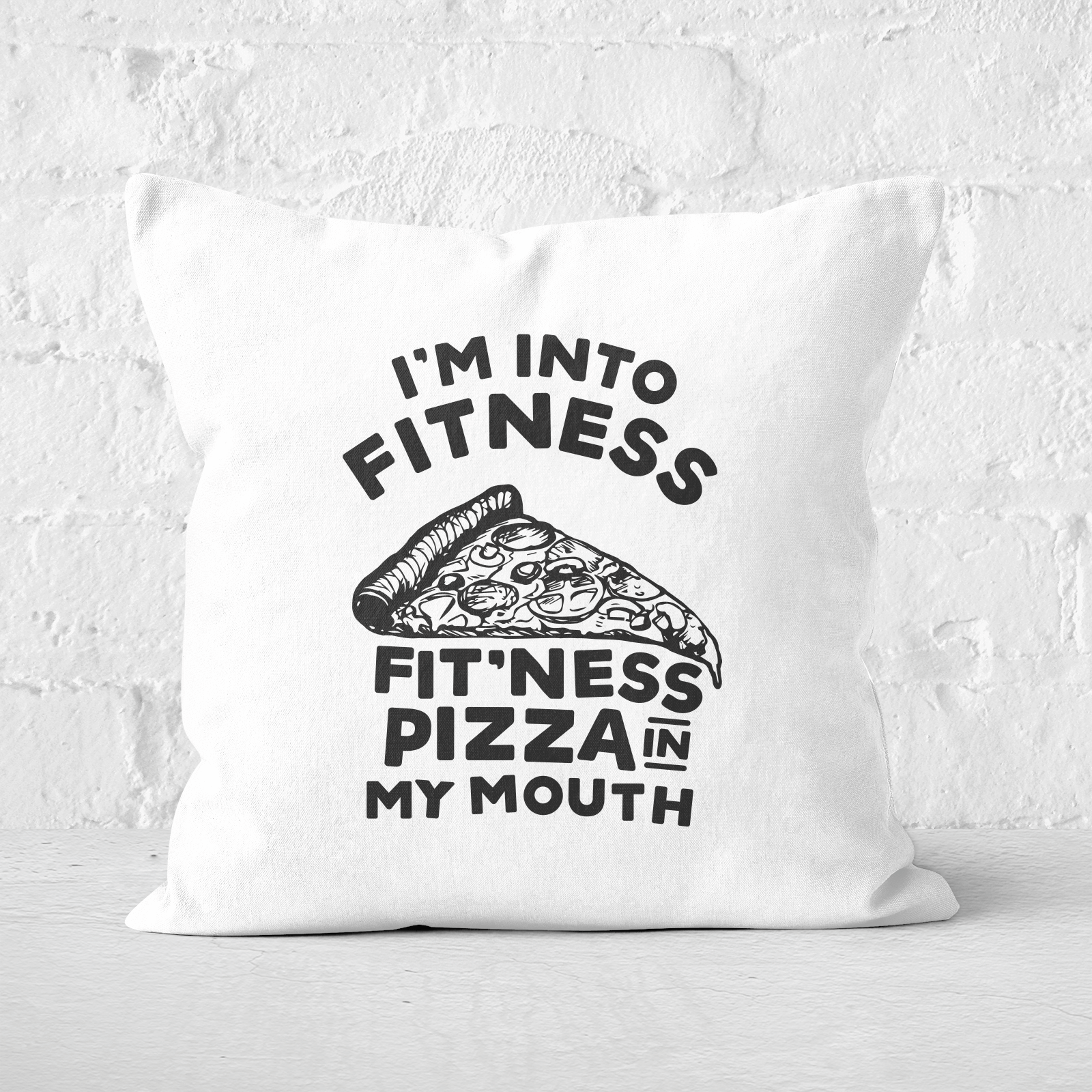 Fitness Pizza Square Cushion - 60x60cm - Soft Touch