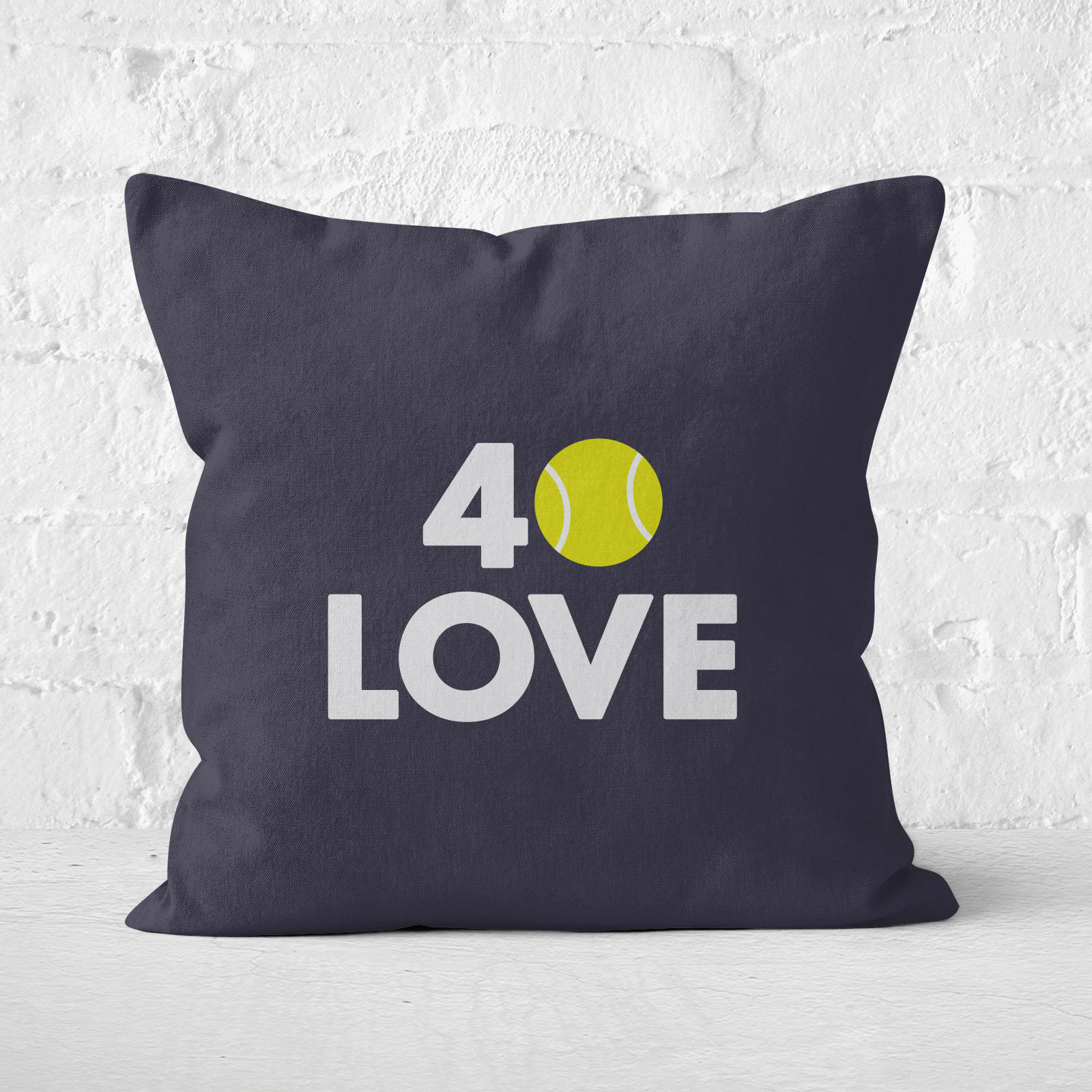 40 Love Square Cushion   60x60cm   Soft Touch