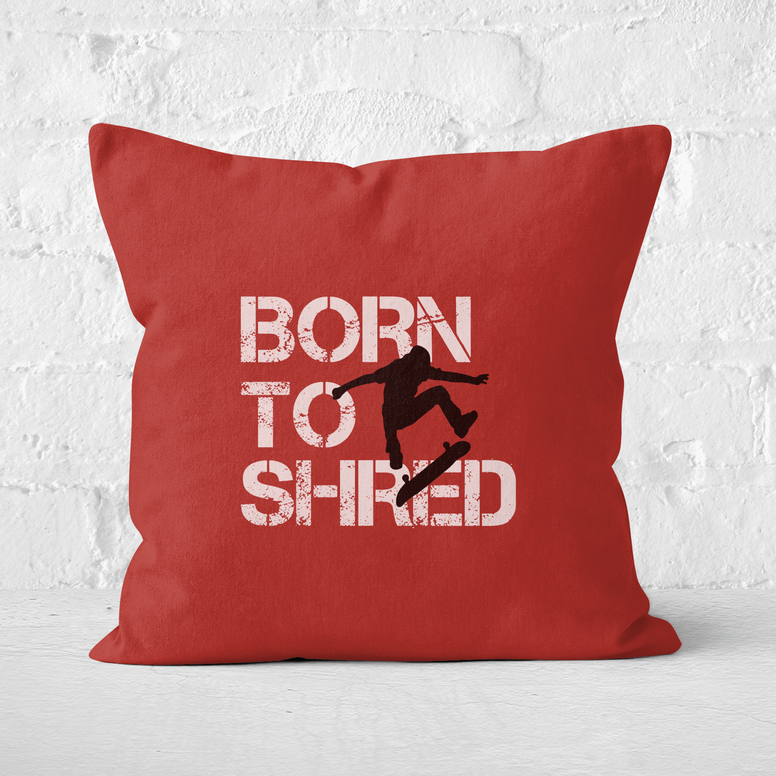 Born To Shred Square Cushion - 60x60cm - Soft Touch
