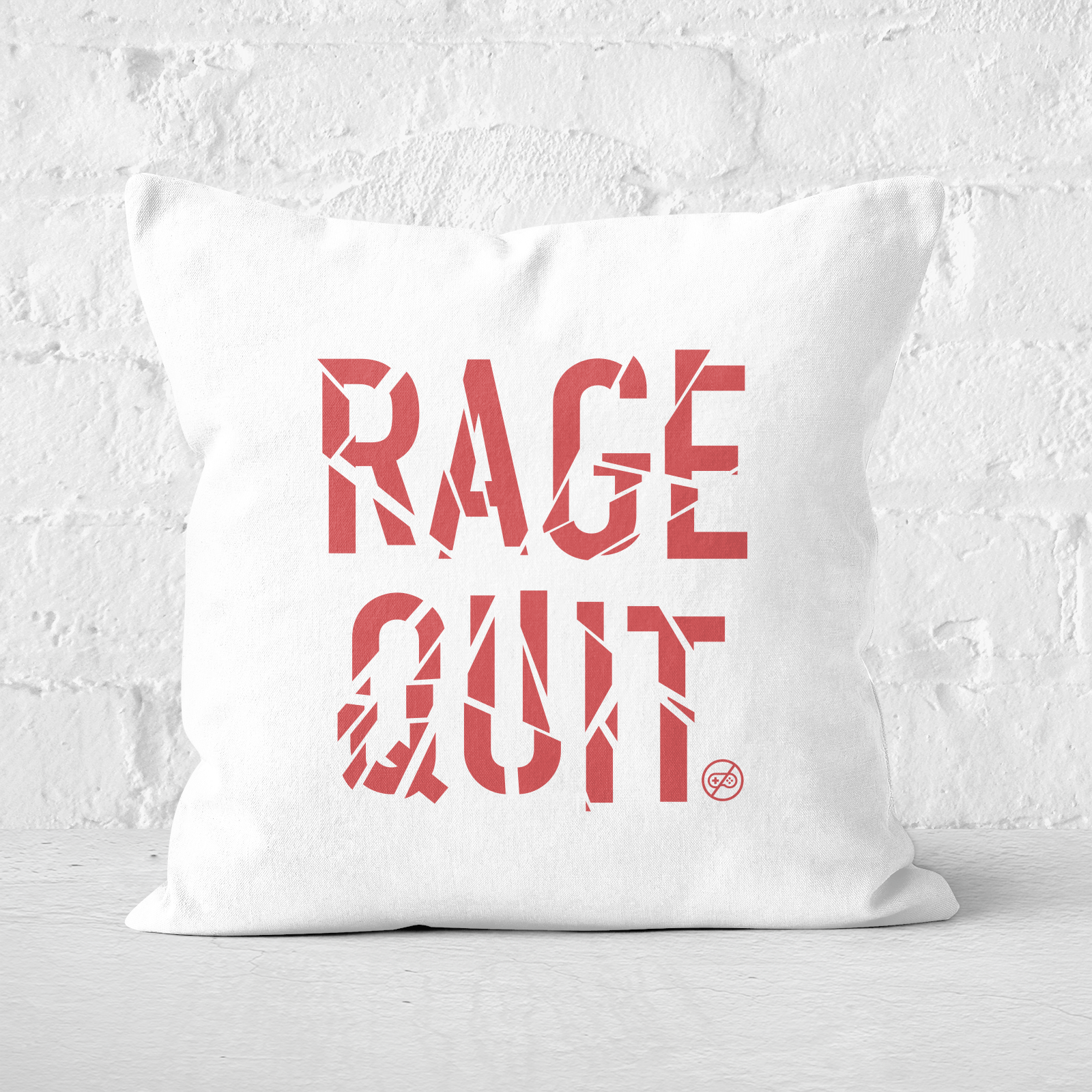 Rage Quit Square Cushion - 40x40cm - Soft Touch