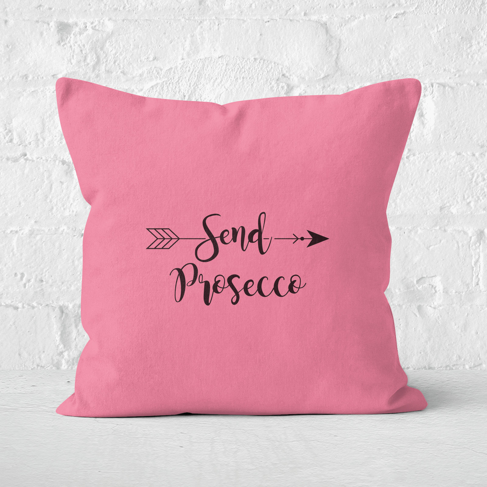Send Prosecco Square Cushion - 50x50cm - Soft Touch
