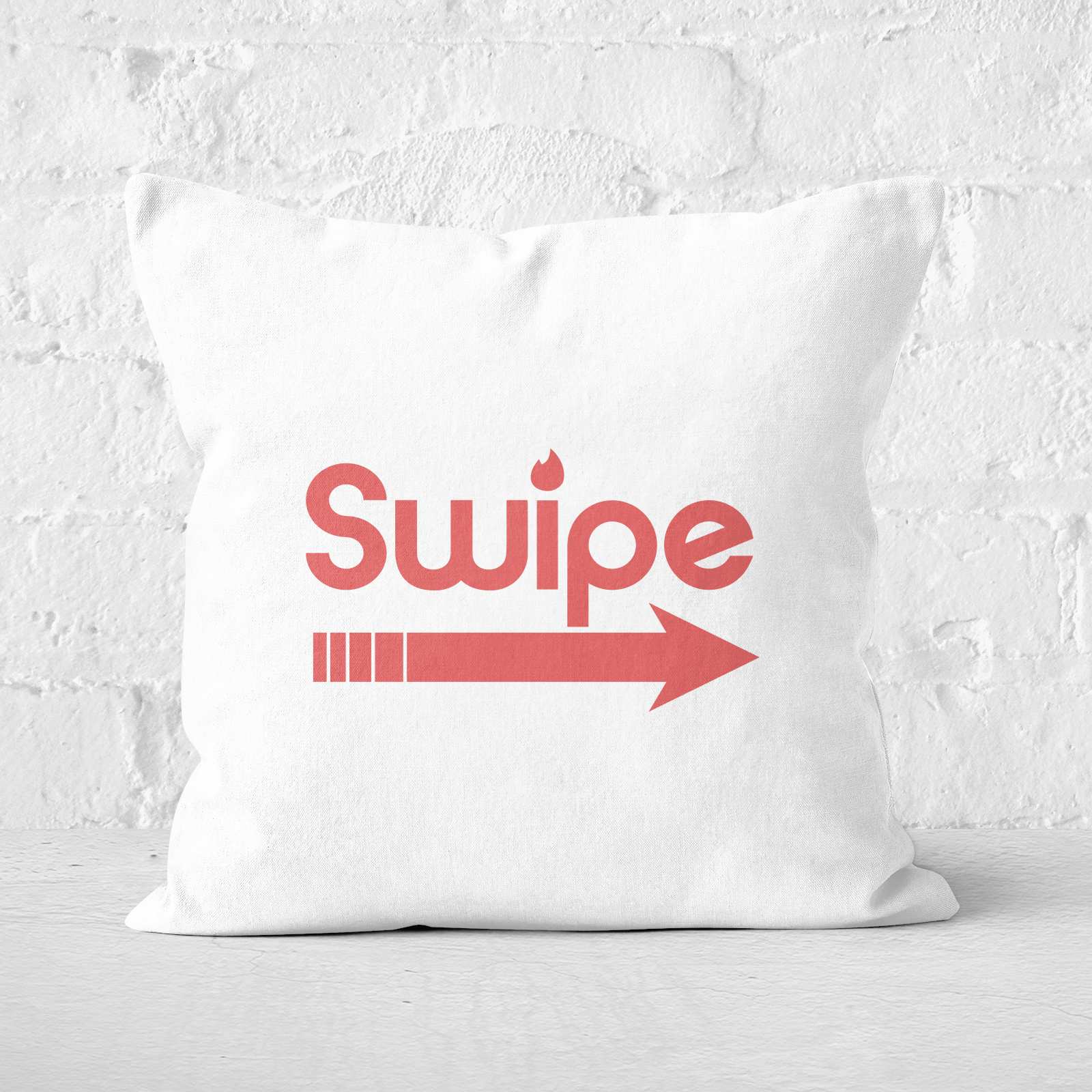 Swipe Right Square Cushion - 60x60cm - Soft Touch