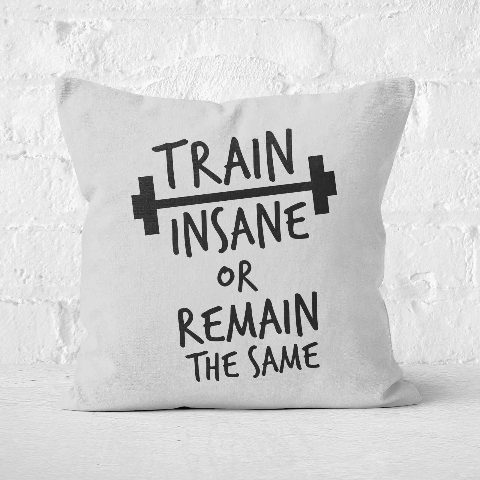 Train Insane Or Remain The Same Square Cushion - 50x50cm - Soft Touch