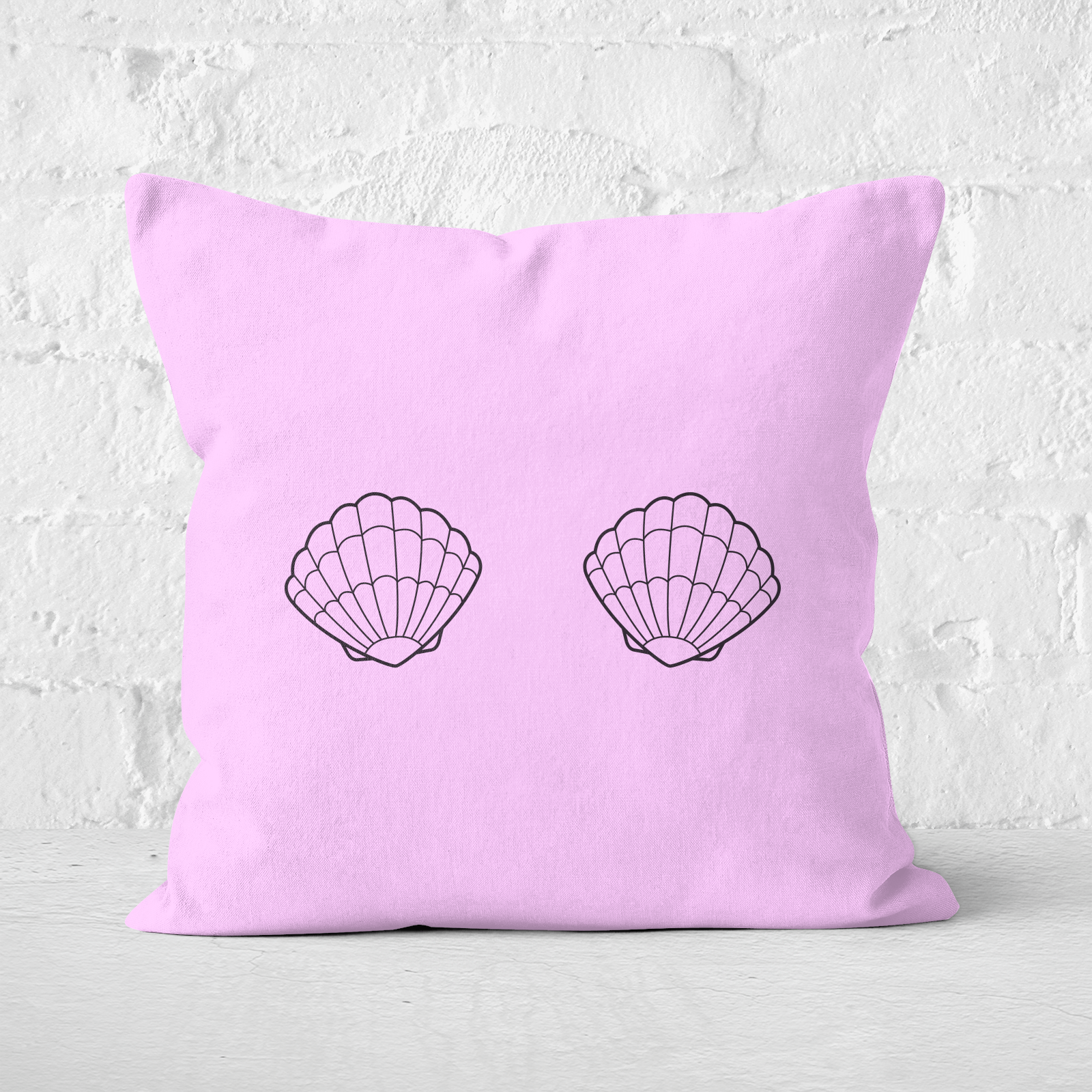 Two Shells Square Cushion - 50x50cm - Soft Touch