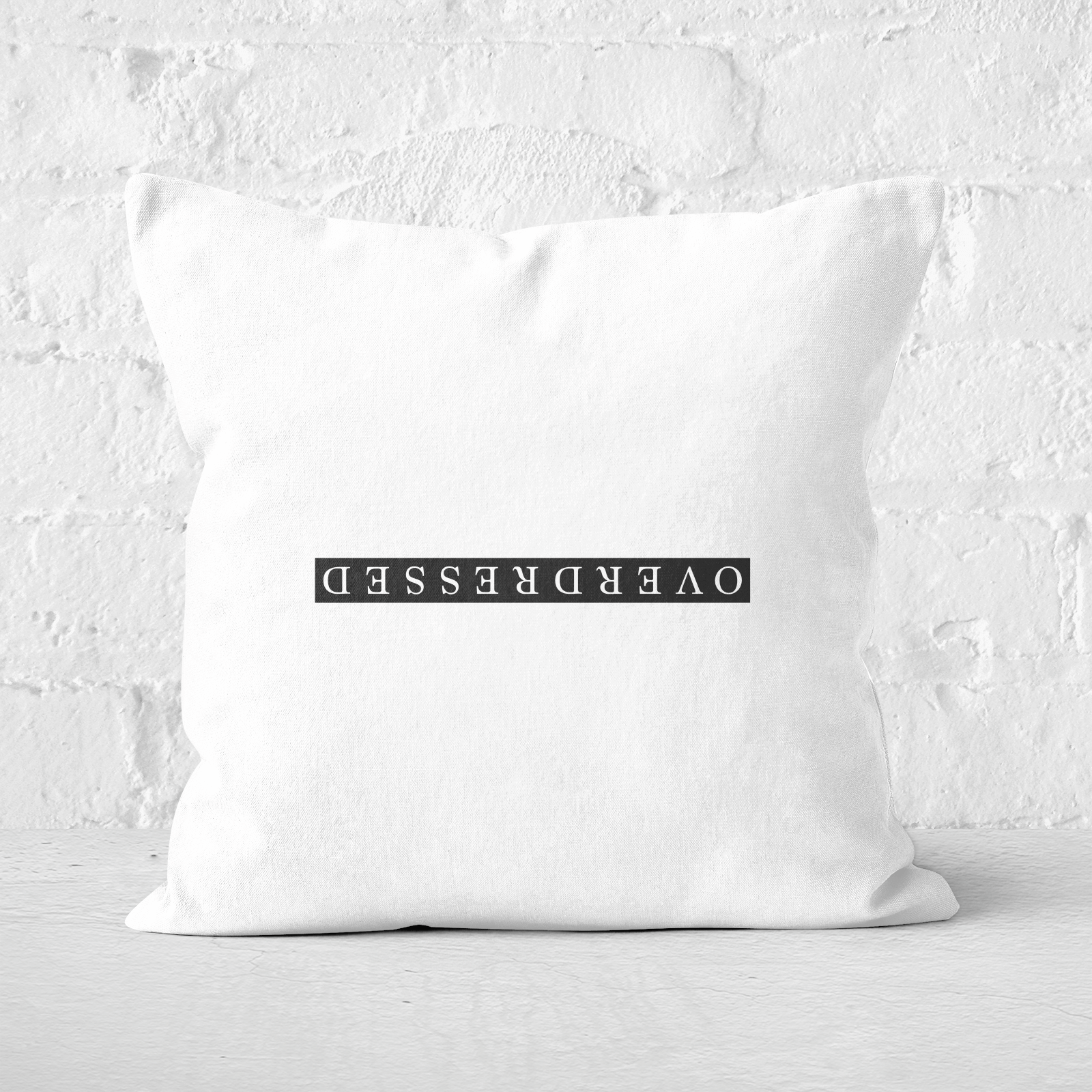 Overdressed Black Square Cushion - 60x60cm - Soft Touch