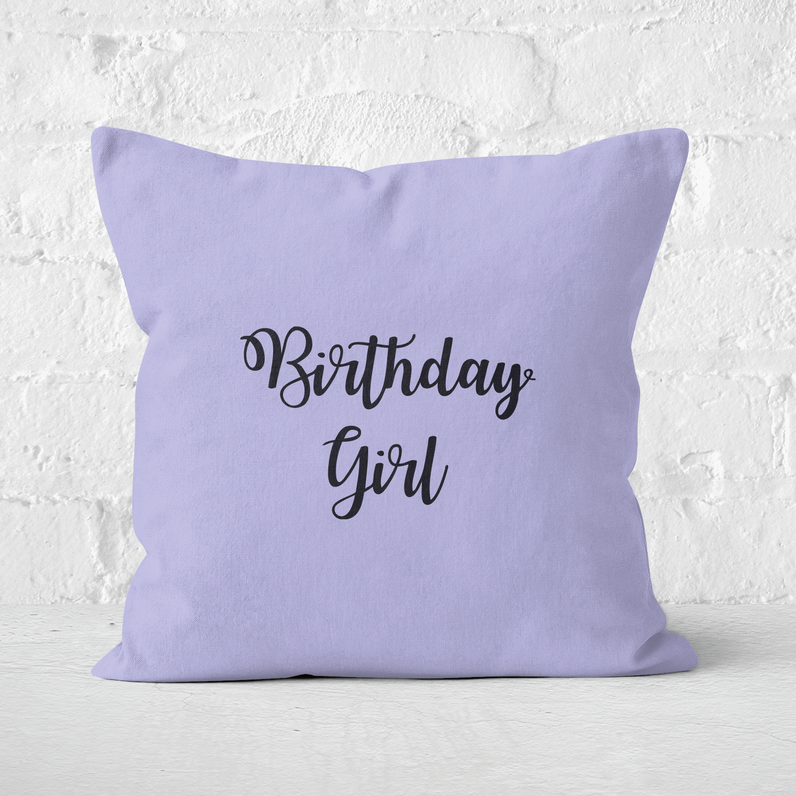 Birthday Girl Square Cushion - 40x40cm - Soft Touch