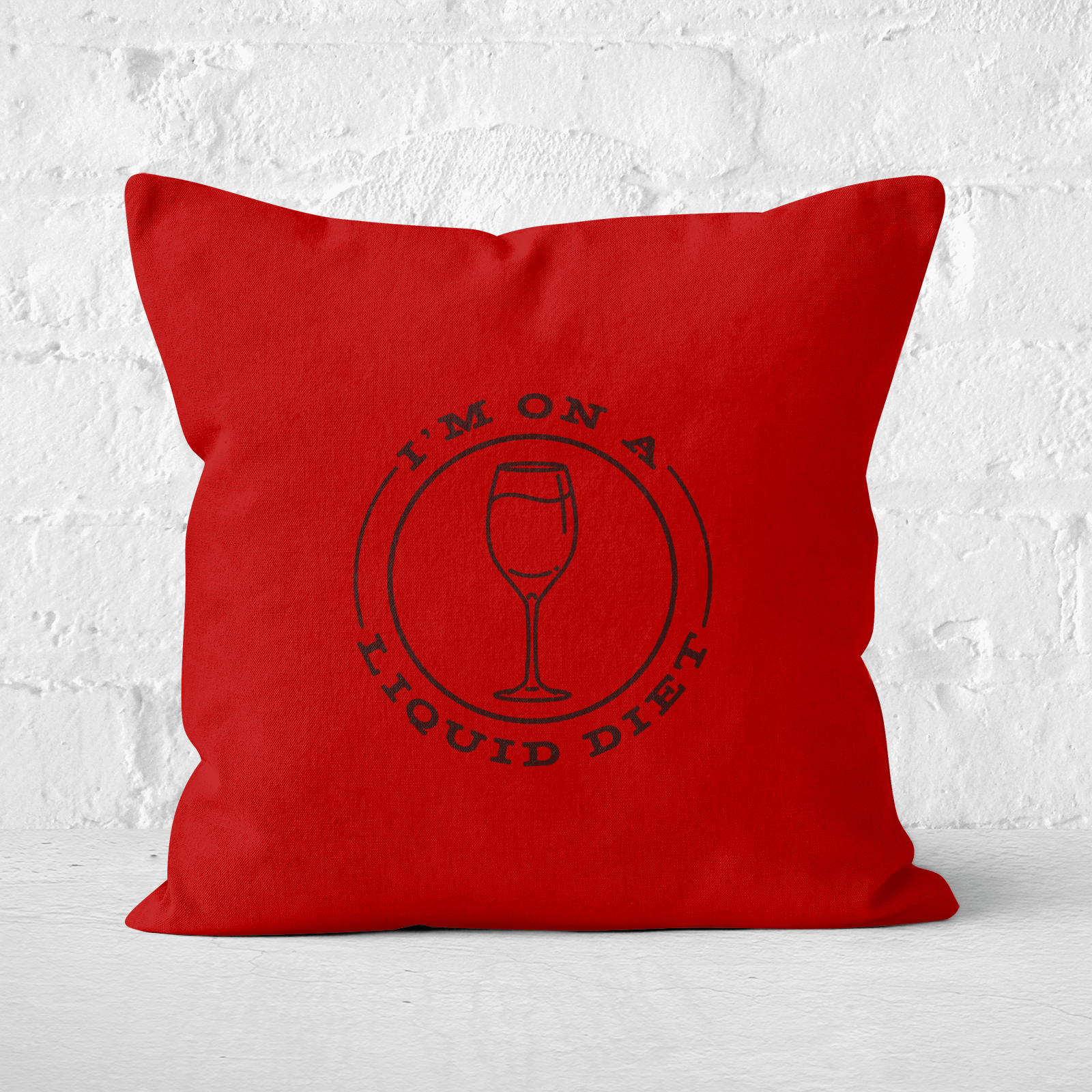 Liquid Diet Wine Square Cushion - 60x60cm - Soft Touch