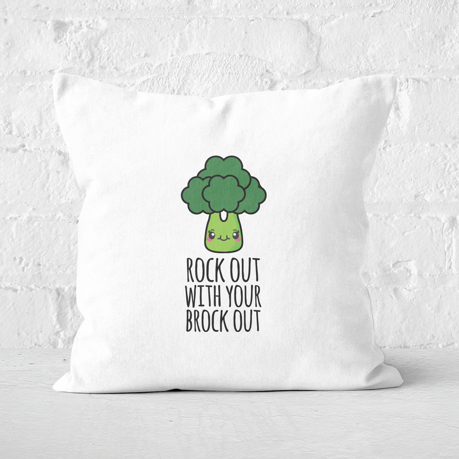 Rock Out With Your Brock Out Square Cushion - 60x60cm - Soft Touch