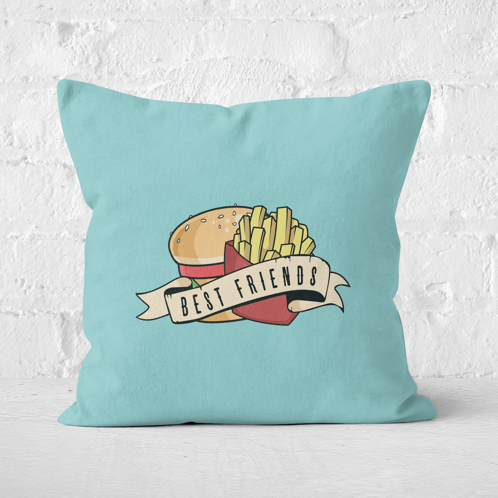 Fast Food Friends Square Cushion - 60x60cm - Soft Touch