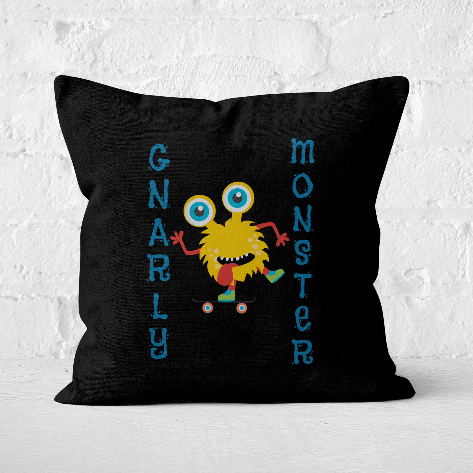 Gnarly Monster Square Cushion - 60x60cm - Soft Touch